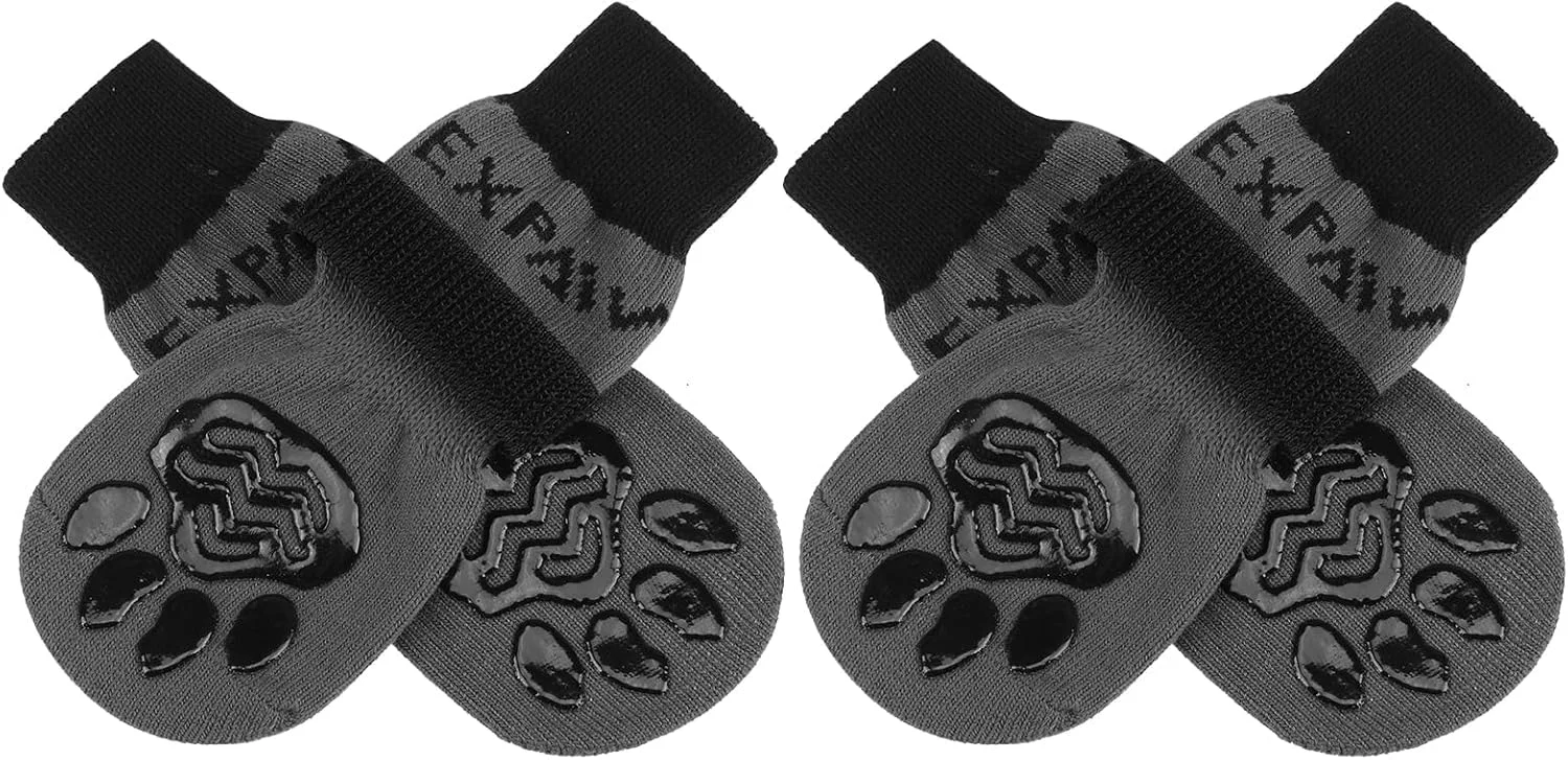 Unique EXPAWLORER Anti-Slip Dog Socks – Licking Prevention Traction on Hardwood Floors Stylish