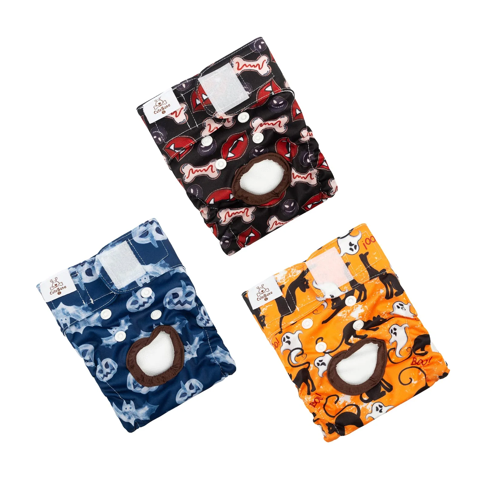 Luxury CuteBone Female Dog Diapers – Washable Reusable 3-Pack S M L Leak-Proof Adjustable High-Performance