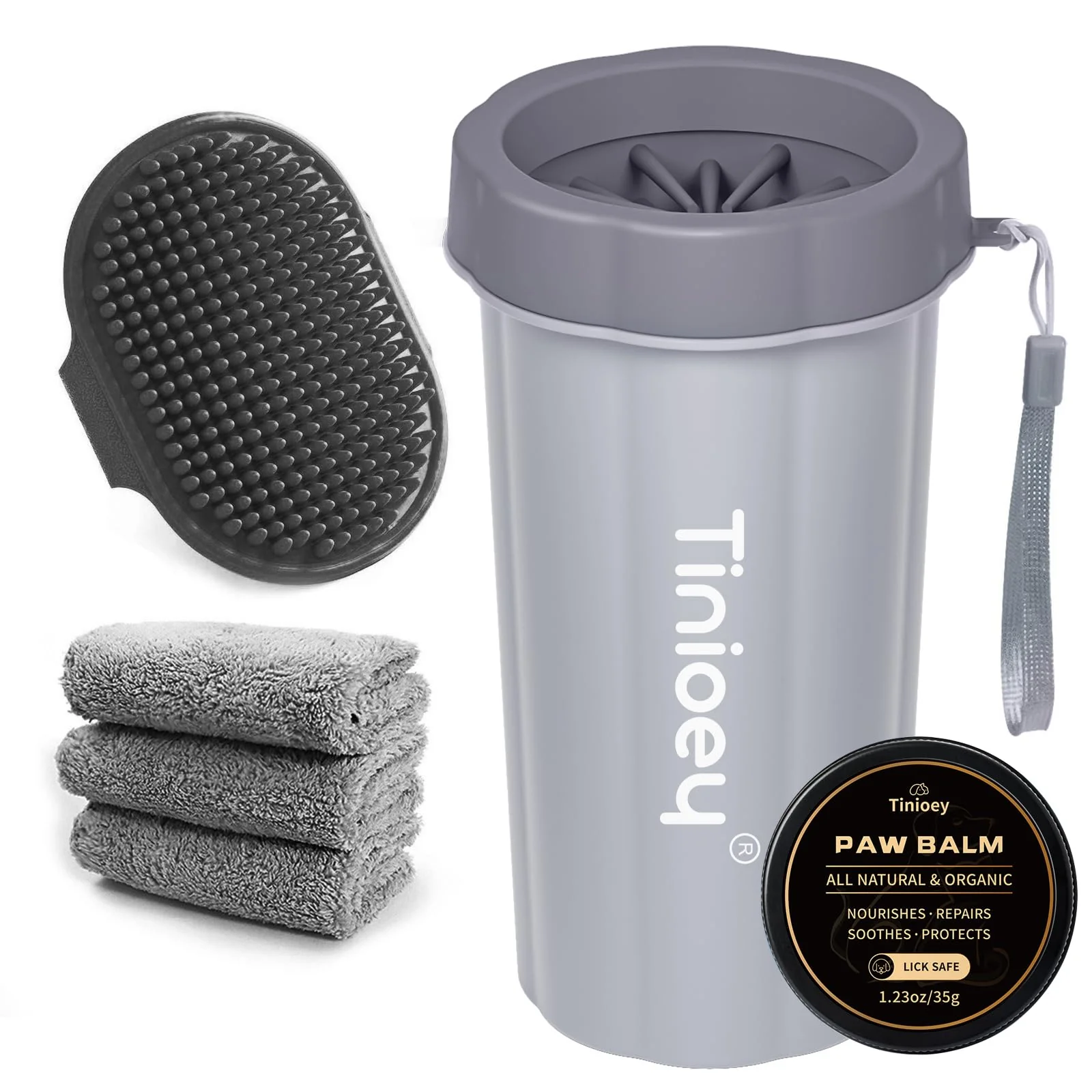 Unique Tinioey Dog Paw Cleaner for Large Dogs — All-in-One Cleaning Kit Comfortable