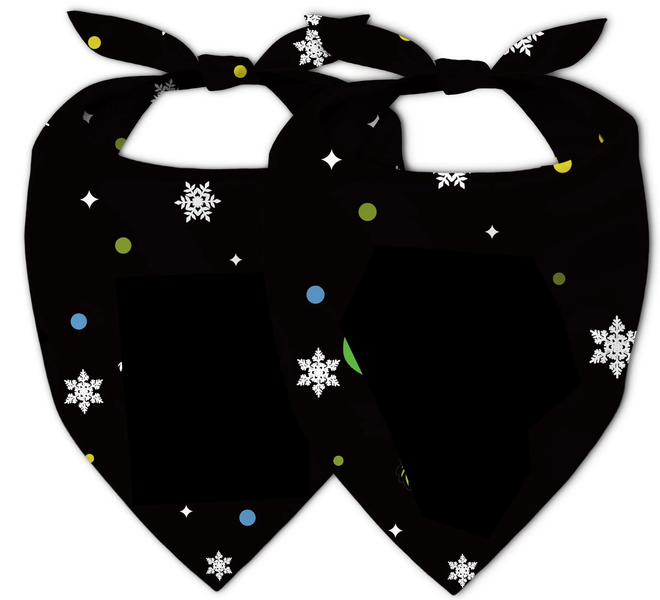 Artisan 68Win Christmas Dog Bandanas - 2-Pack for Medium Large Dogs Classic Christmas Triangle Bibs Smart