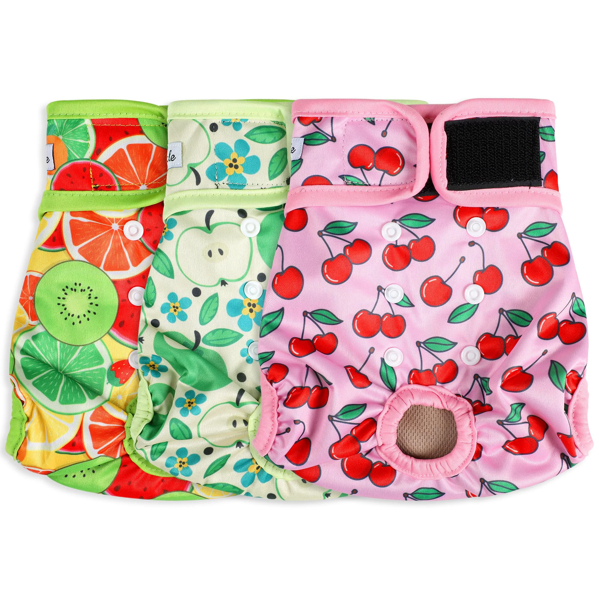 Lightweight Grecle Female Dog Diapers - Premium Reusable Highly Absorbent with Adjustable Snaps Fine Crafted