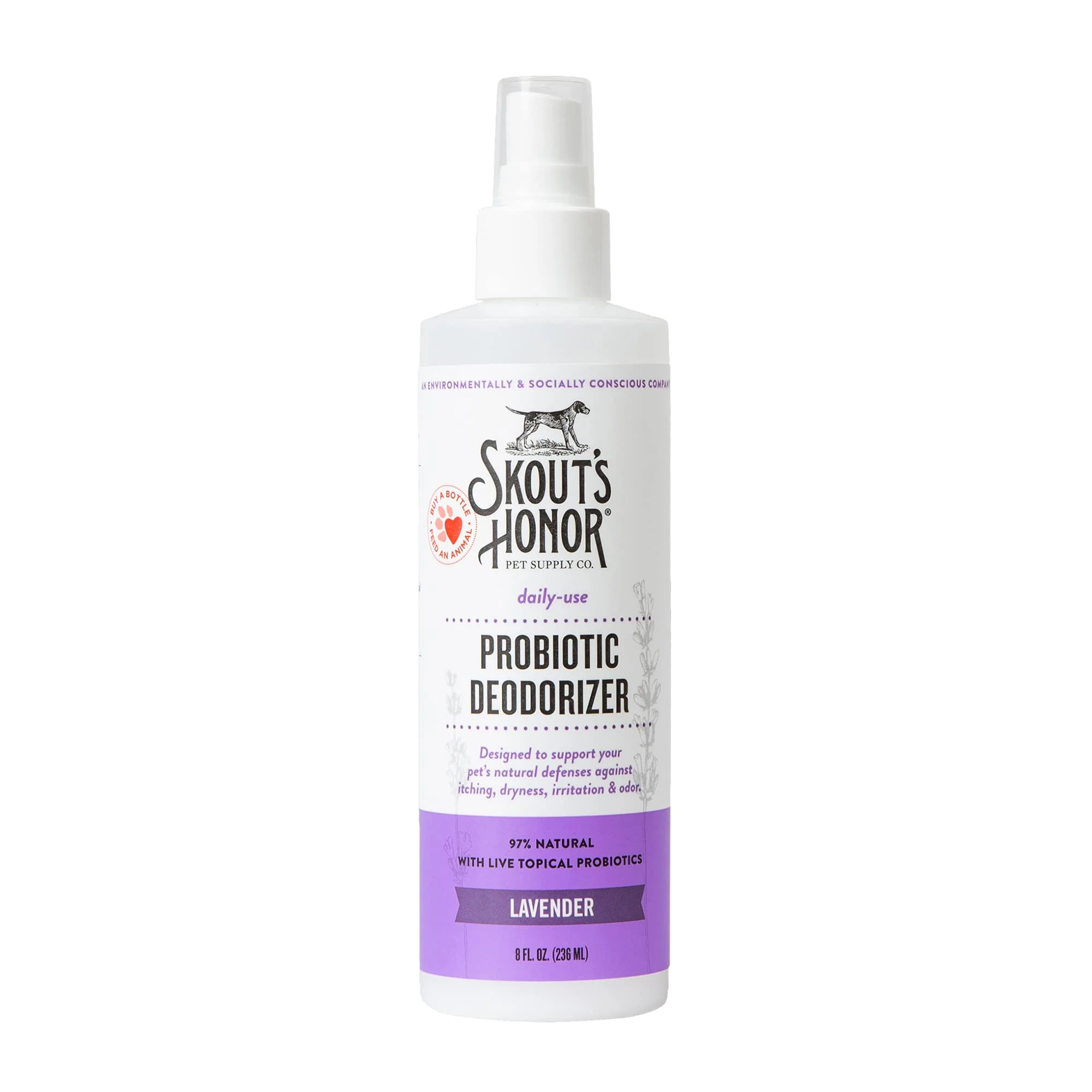 Reliable SKOUT'S HONOR Probiotic Pet Deodorizer Spray – Lavender 8oz Hydrating Microbiome-Friendly Sophisticated