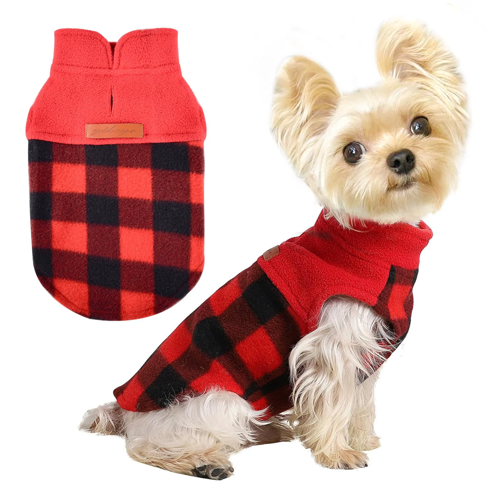 Eco-Friendly Shifenmei Dog Christmas Sweater for Small Dogs – Cozy Red Fleece XS Contemporary