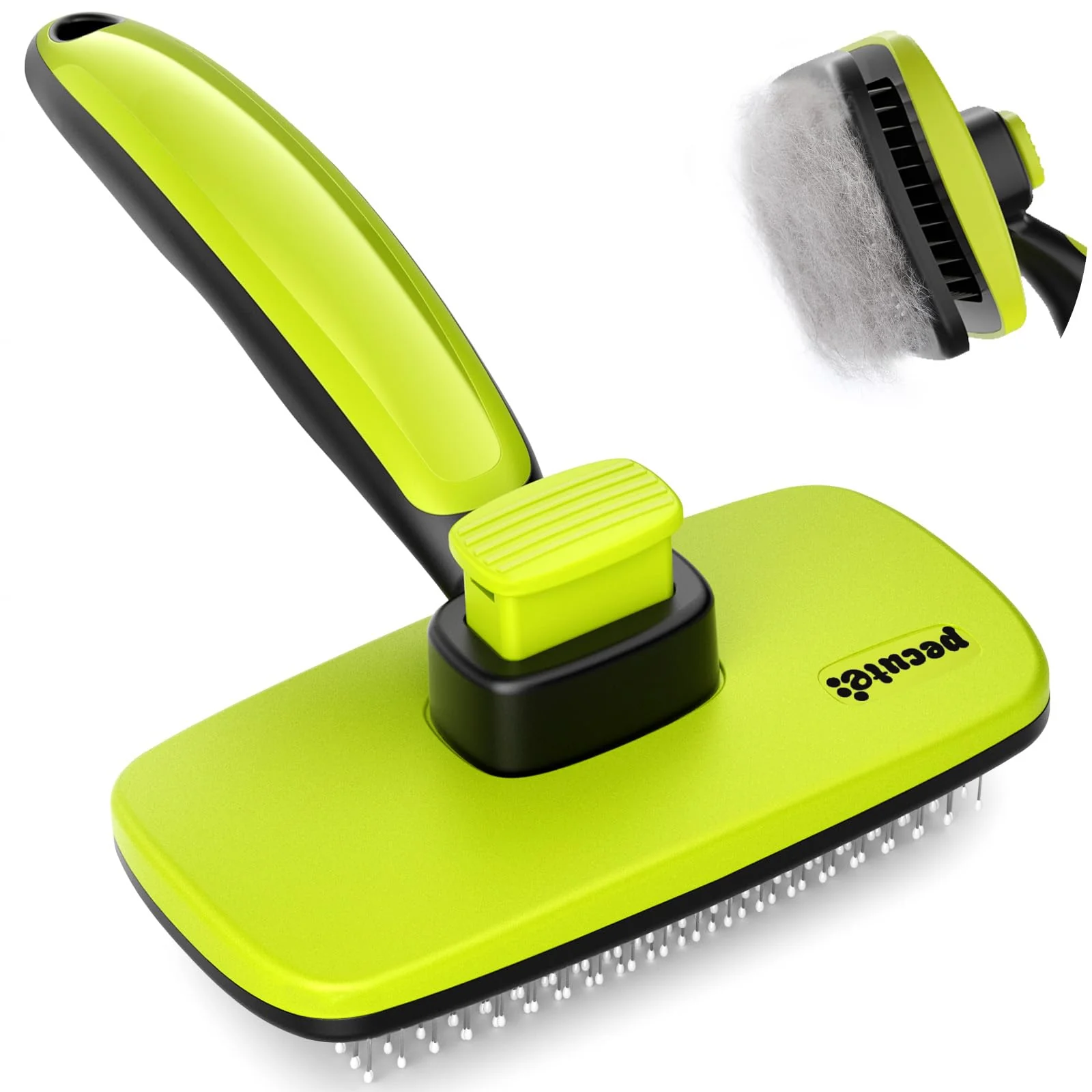Premium Material Pecute Self-Cleaning Slicker Brush for Dogs Cats Gentle Shedding Grooming Pure