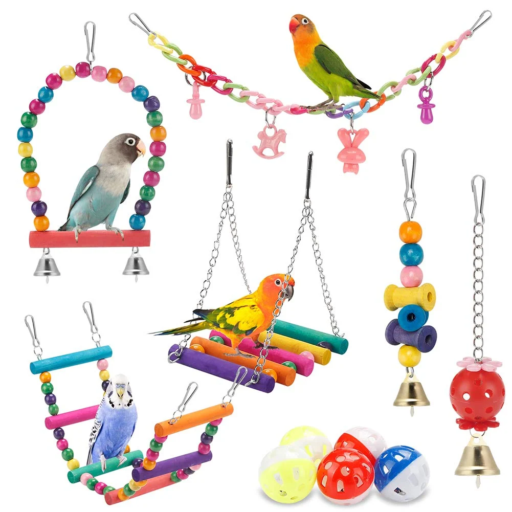 Detailed lovyoCoCo Swing Hanging Chewing Toy Hammock for Small Birds Premium