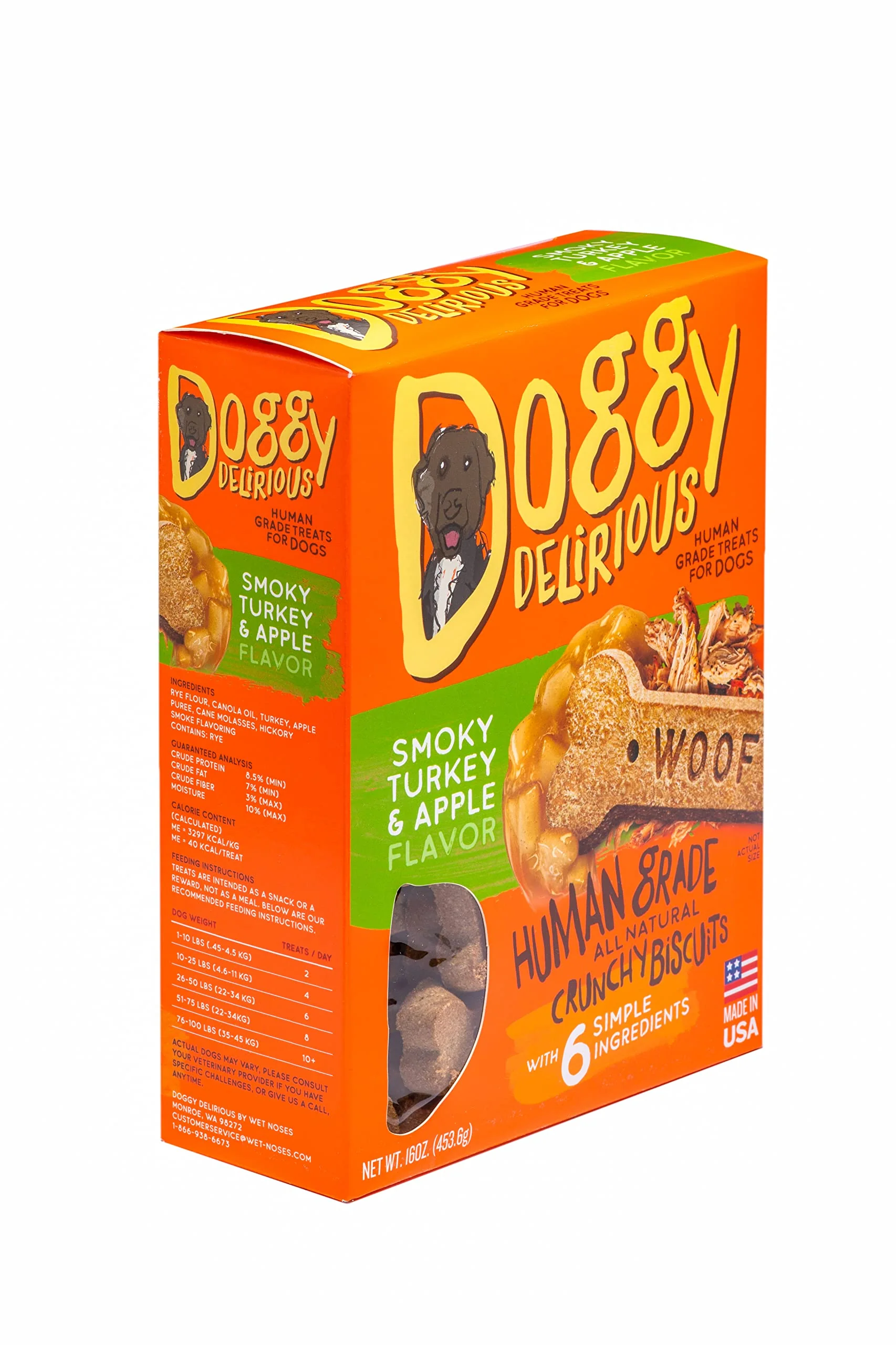 Breathable Doggy Delirious Crunchy Dog Treats – Smoky Turkey Apple 16 oz Advanced