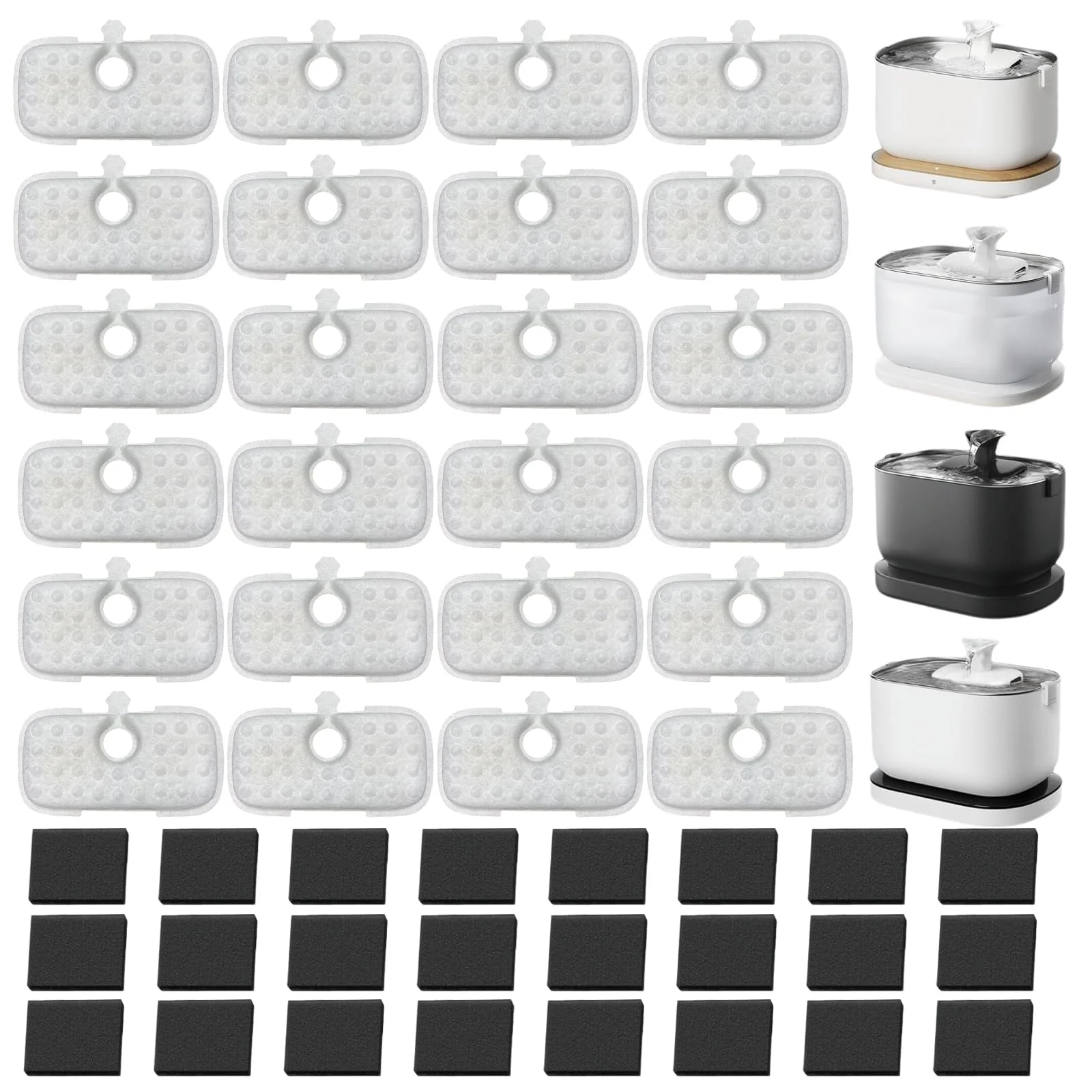 Sophisticated Ftplayuiq 24-Pack Cat Fountain Filter for PETLIBRO Dockstream PLWF005 PLWF115 PLWF105 – Triple Filtration Original