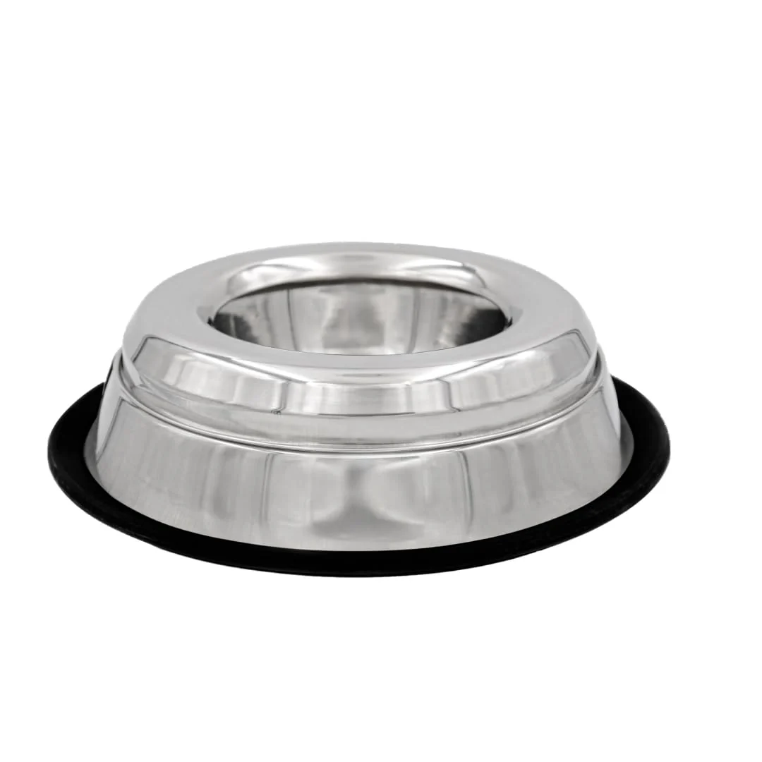 Casual INDIPETS Spill-Proof Splash- Non-Tip Dish 16 oz Stainless Steel Pet Bowl PN 800091 Modern