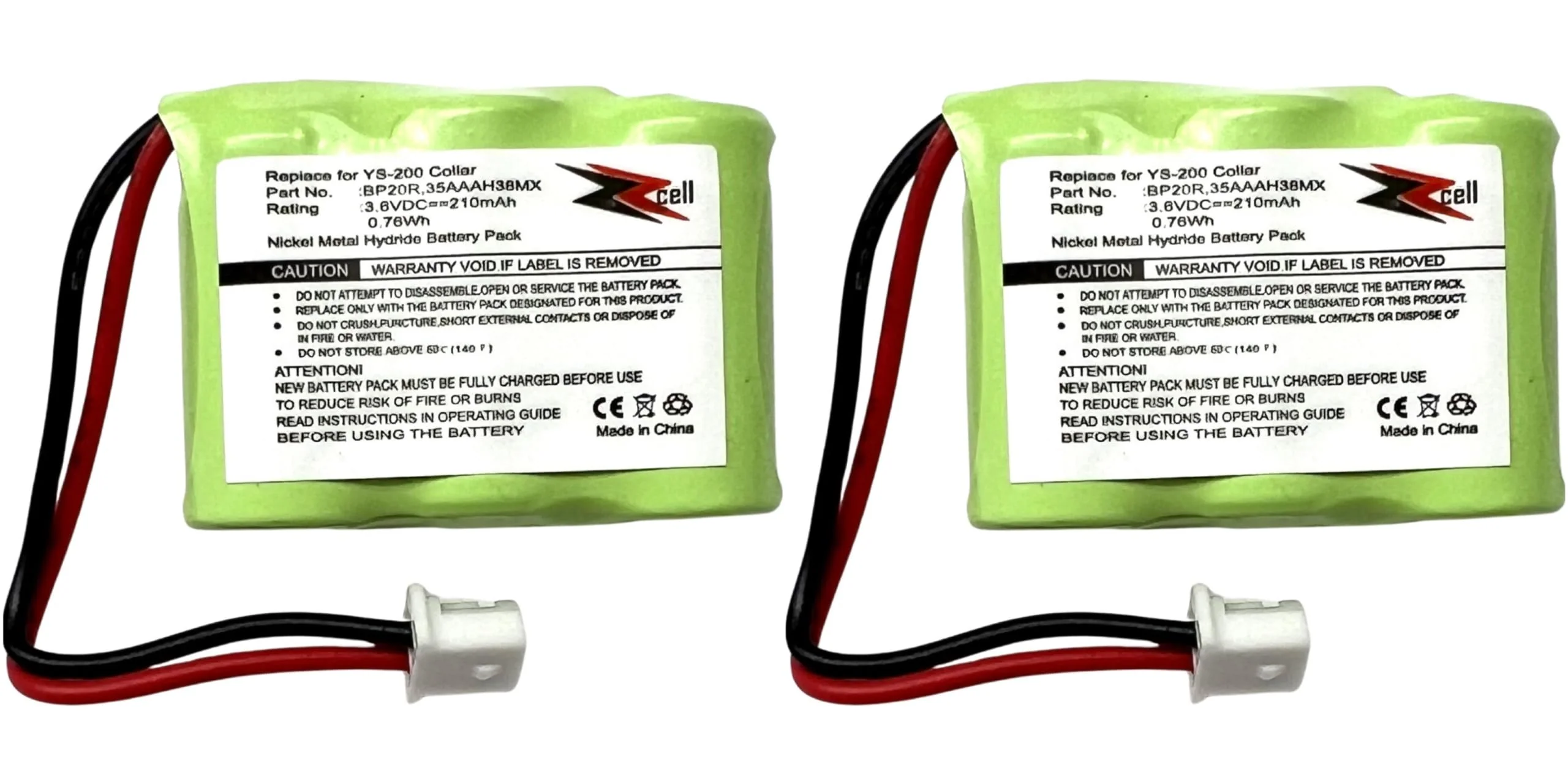 Excellent ZZcell® 2-Pack Battery for Dogtra Receivers BP20R 200NCP 202NCP 7002M EF-3000 YS-200 Specialty