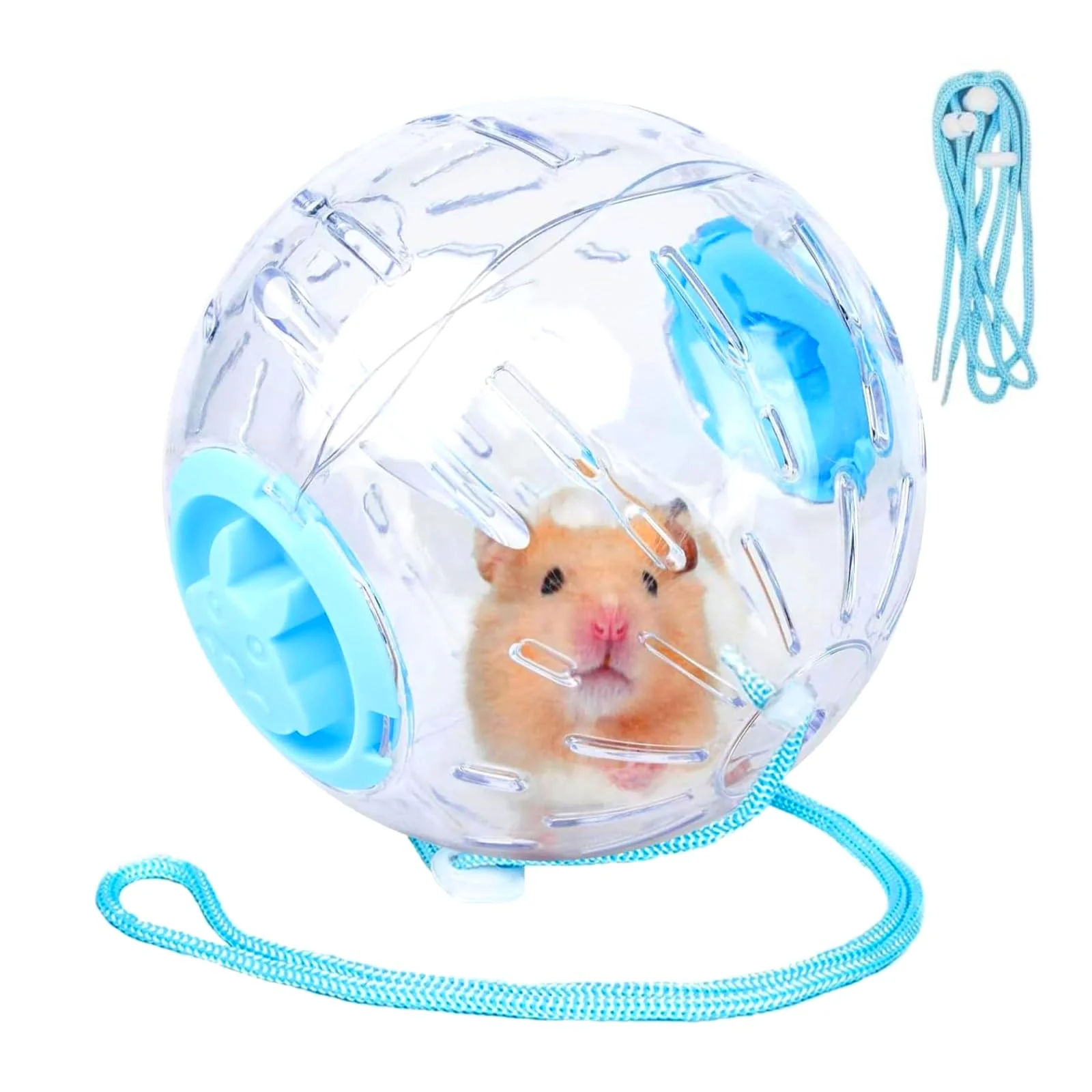 Practical 5.9-inch Hamster Wheel with Transparent Ball Quiet Breathable Exercise Toy for Dwarf Hamsters Generic Premium