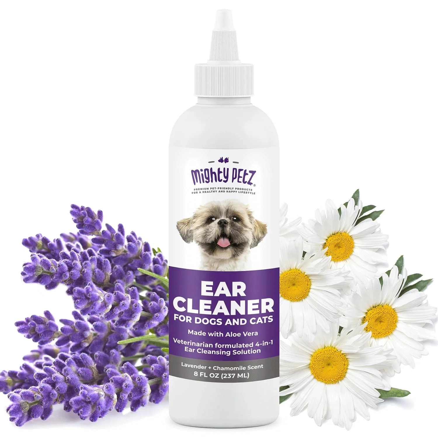 Artisan Mighty Petz Dog Ear Cleaner – Gentle Otic Cleaning Solution for Dogs Cats 8 oz Superior