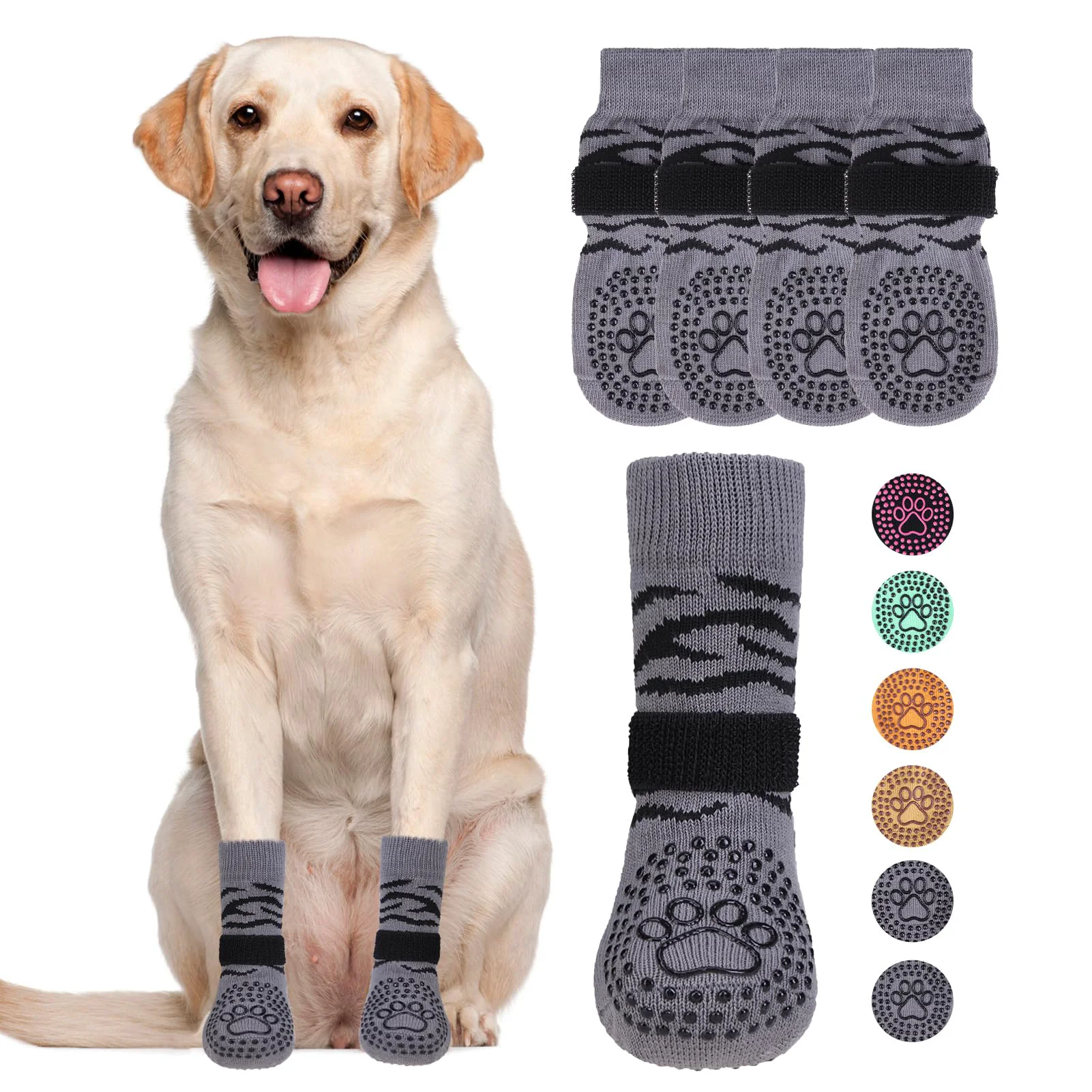 First-Class KOOLTAIL Dog Socks - Anti-Slip Paw Protection for Hot Cold Surfaces Traction Booties Comfortable
