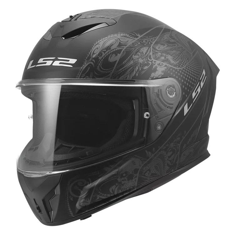 Casual LS2 Rapid III Full Face Street Helmet – Crypt Matte Black Luxury