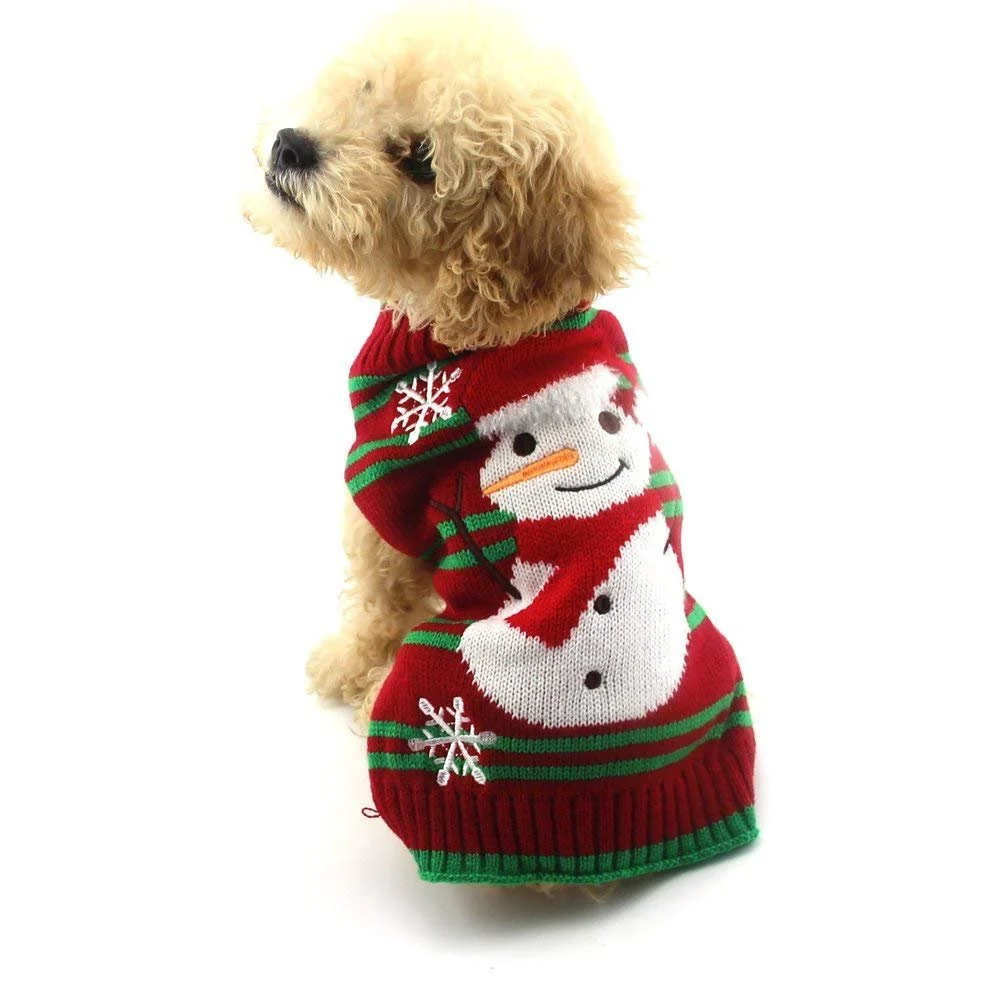 Easy-to-Use NACOCO Dog Snow Sweaters - Thick Snowman Knitwear for Xmas Christmas 3XL Selected