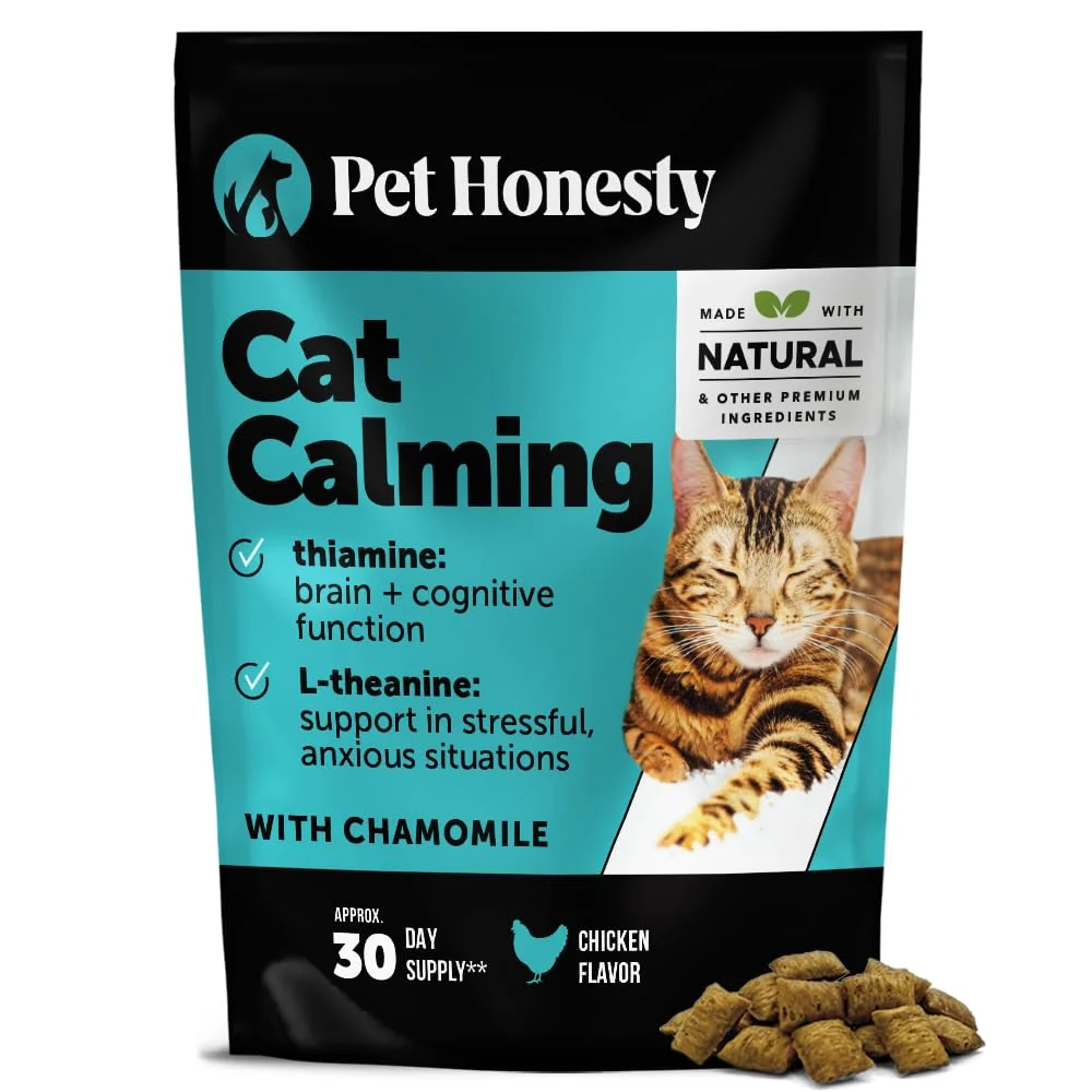 Green Pet Honesty Cat Calming Chews – Anxiety Relief Relaxation Chicken Certified