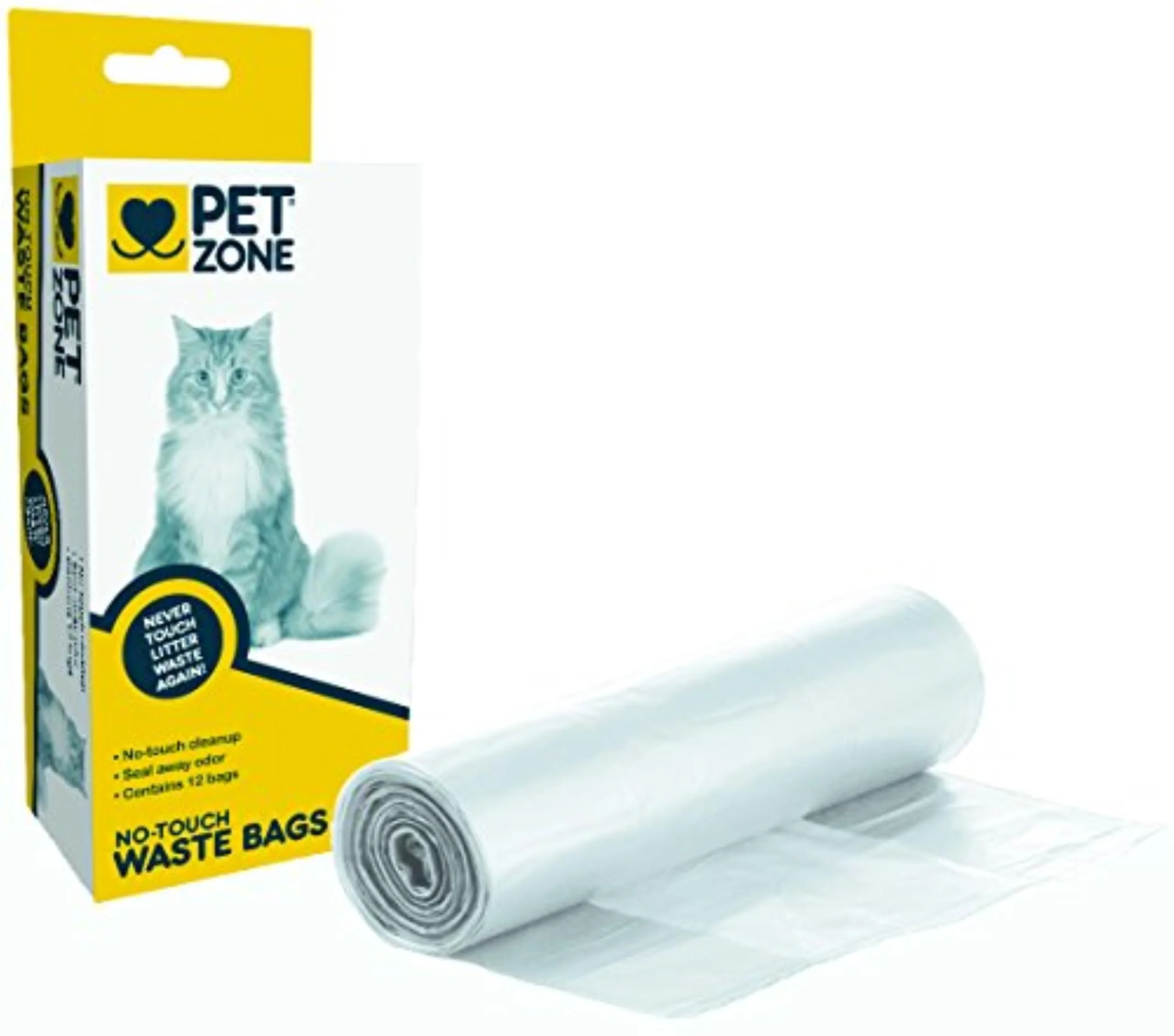 Trusted Pet Zone Universal No-Touch Cat Litter Bags Waste Bags – 12 Pack Innovative