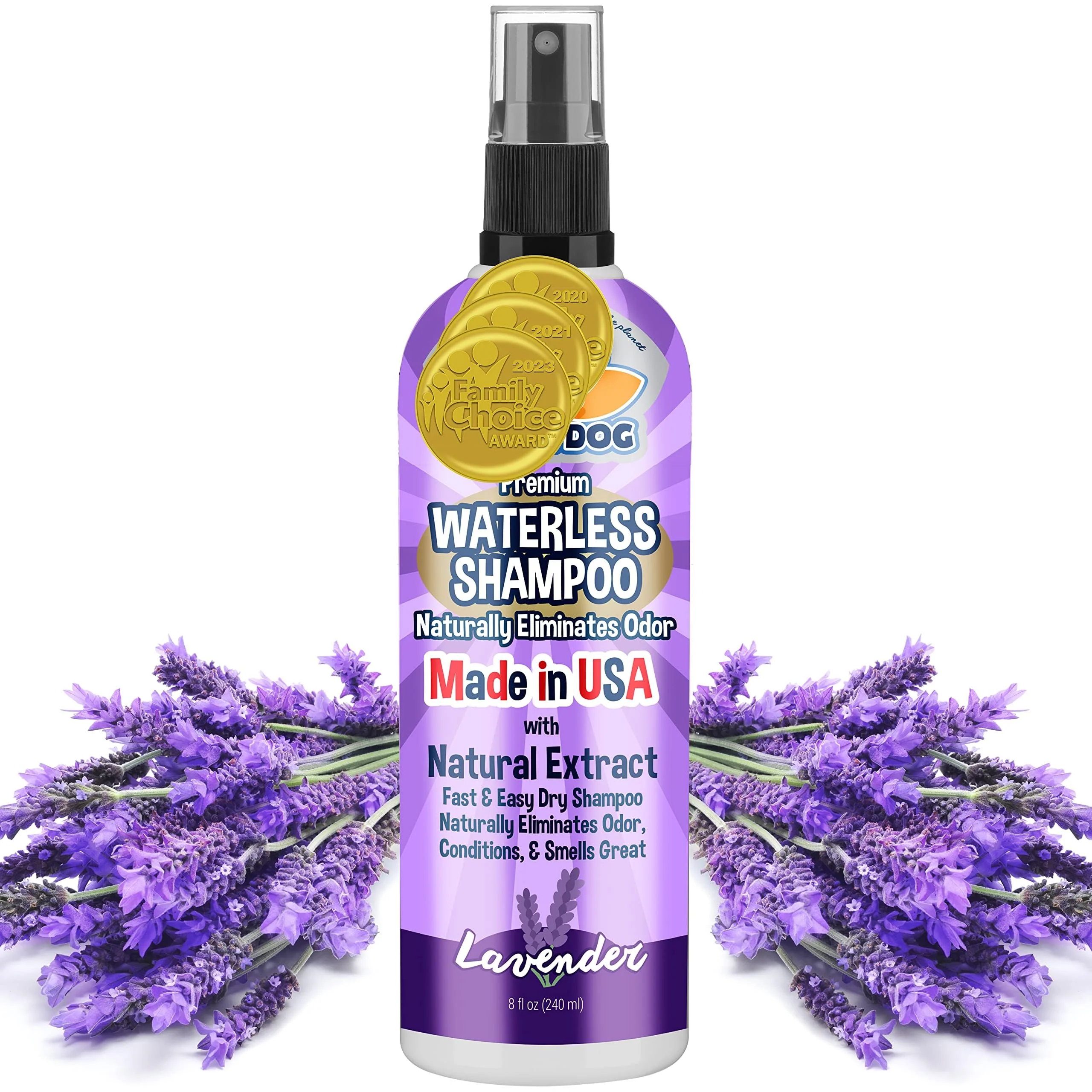 Elite Bodhi Dog Waterless Shampoo – Lavender Dry Shampoo for Dogs Cats No-Rinse Safe for Sensitive Skin Secure