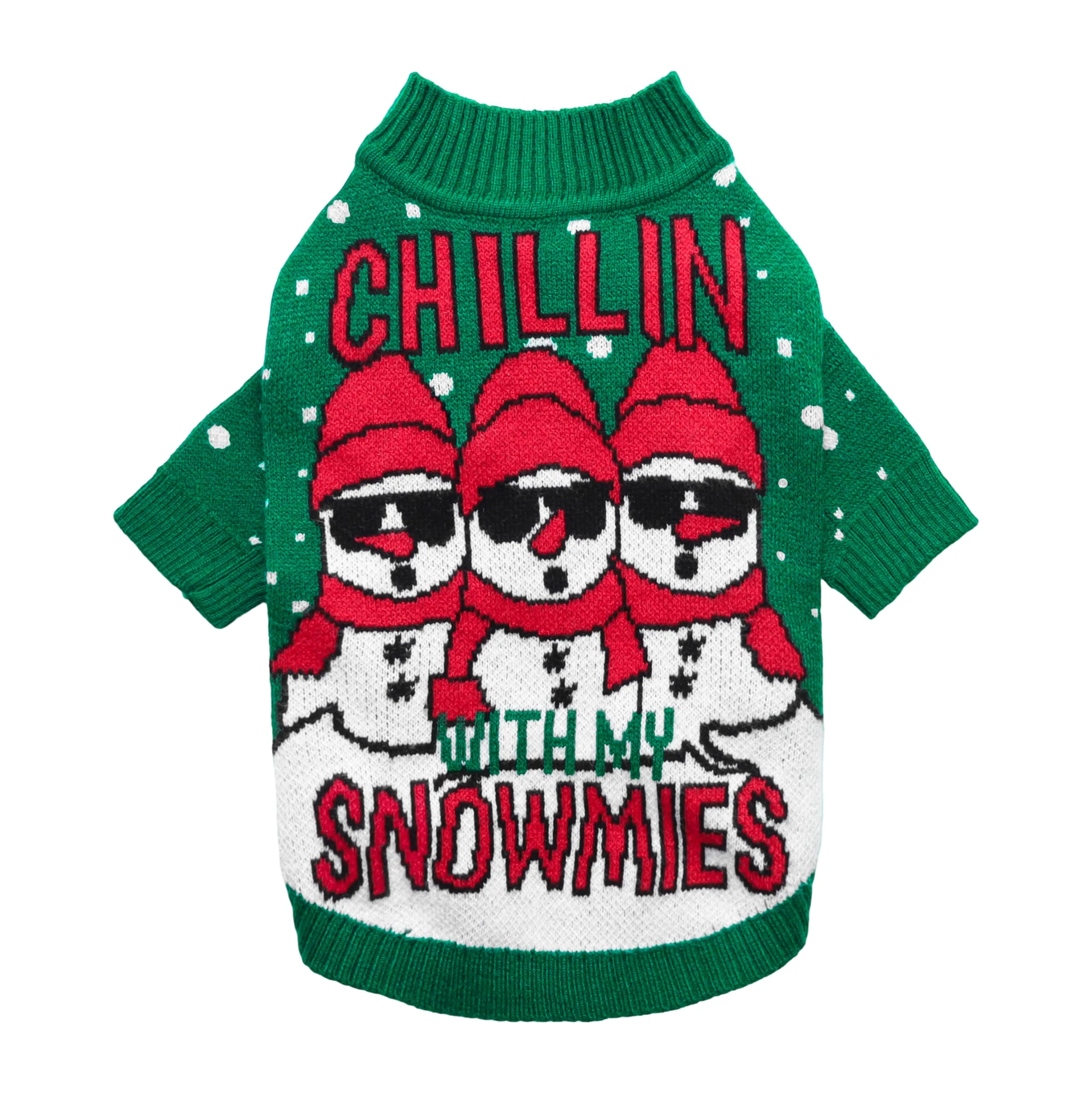Reusable Fitwarm Chillin with My Snowmies Dog Ugly Christmas Sweater for Small Dogs Festive Winter Pet Sweatshirt Prestigious