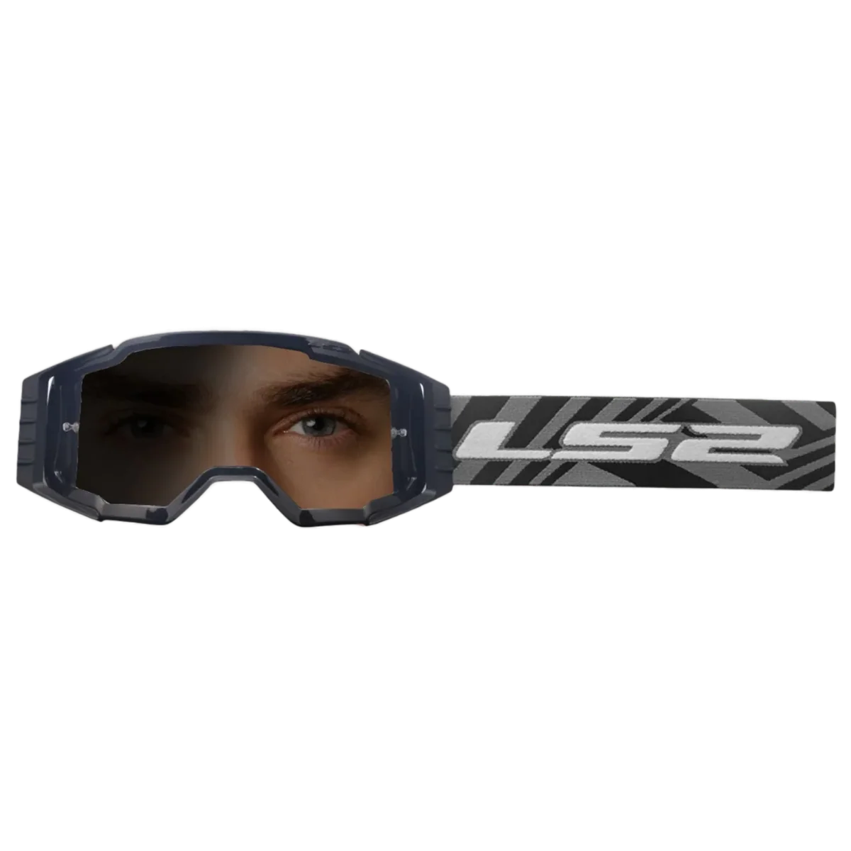 Fine Crafted LS2 Charger Pro Sand Goggle Charcoal Gray w Photochromic Lens Efficient