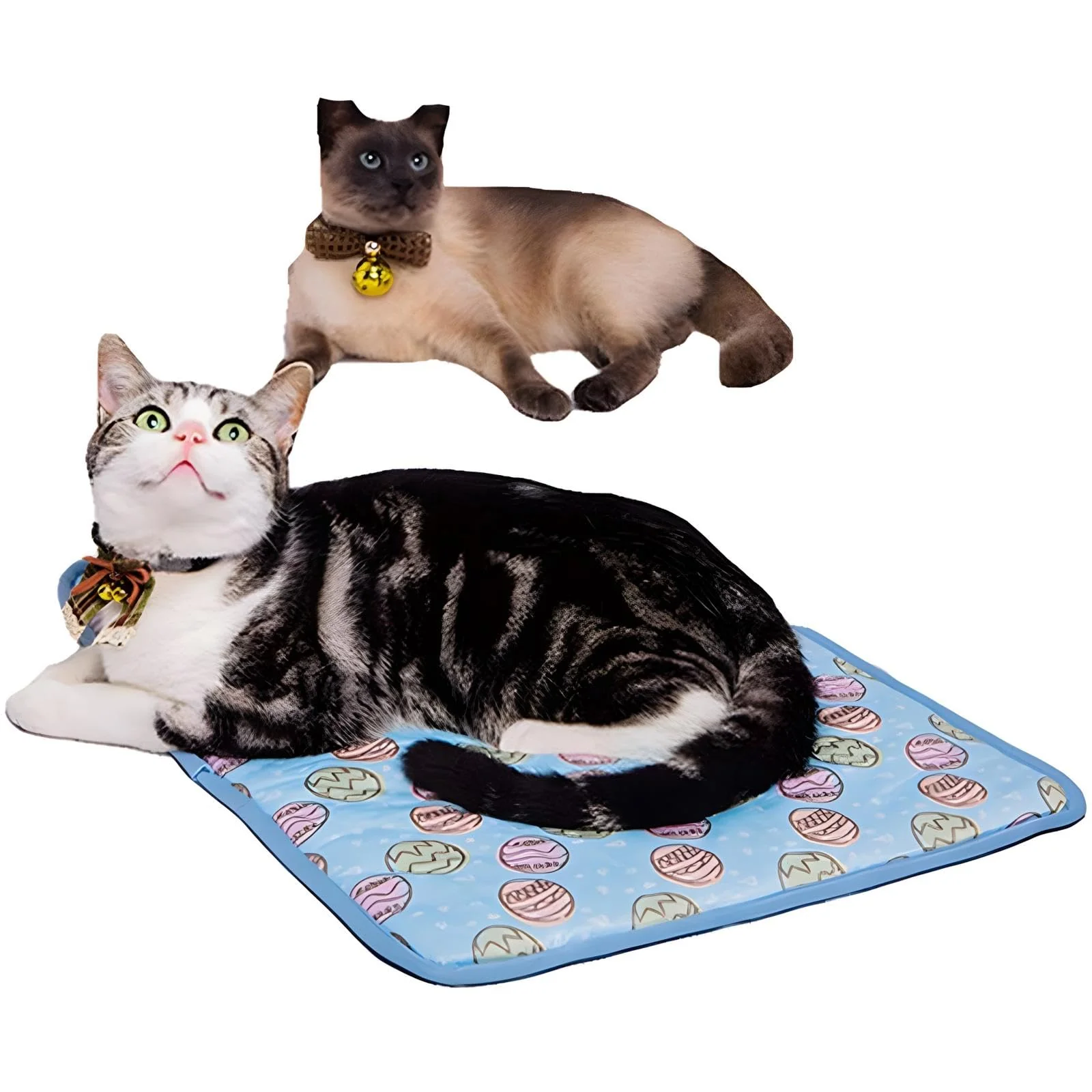 Artisan NACOCO Pet Cooling Mat Blue - Soft Breathable Cooling Pad for Cats Dogs 19.5x27.5 in Original Design