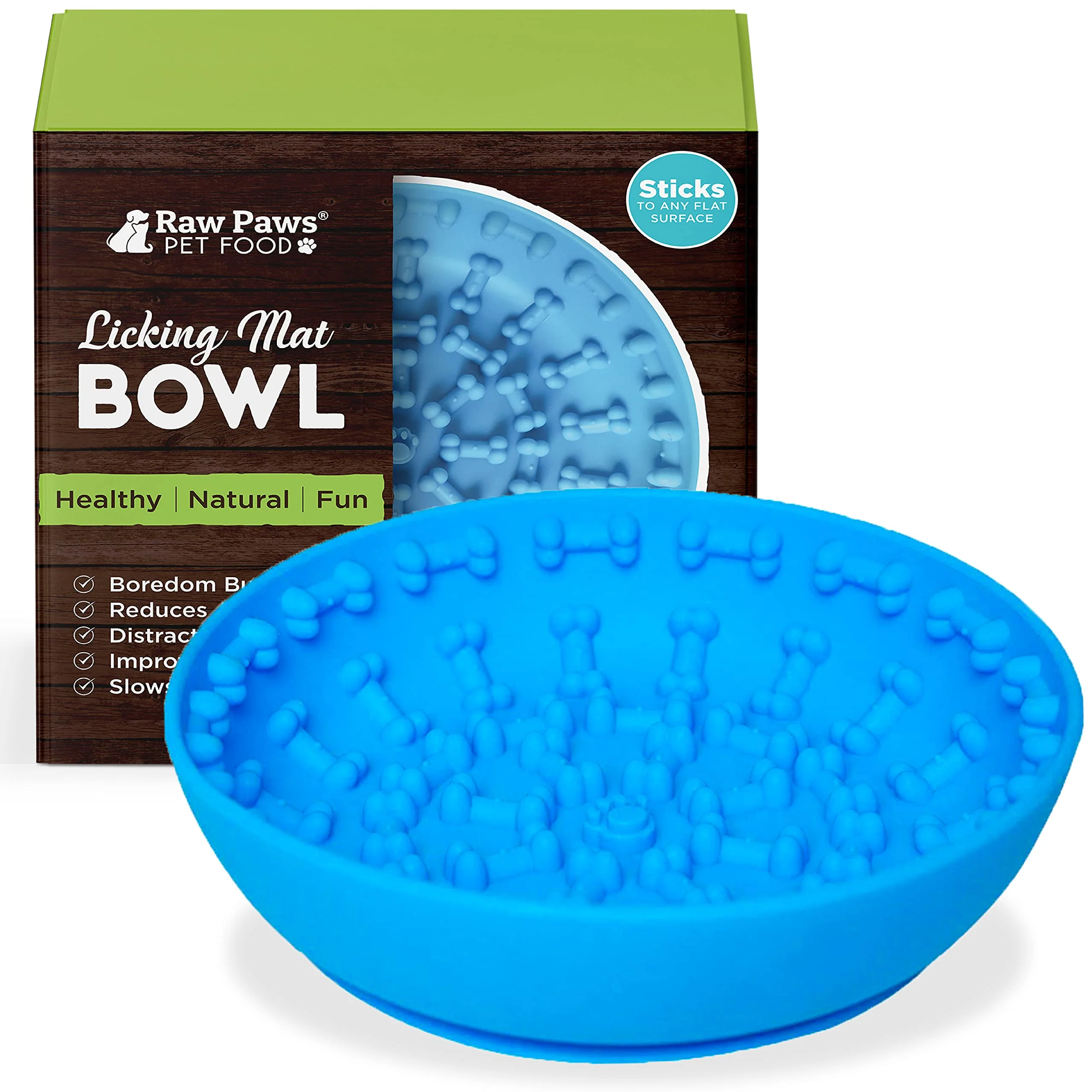 Breathable Raw Paws Licking Mat Bowl — Bath Time Distraction Suction Cup Slow Feeder for Dogs Elite