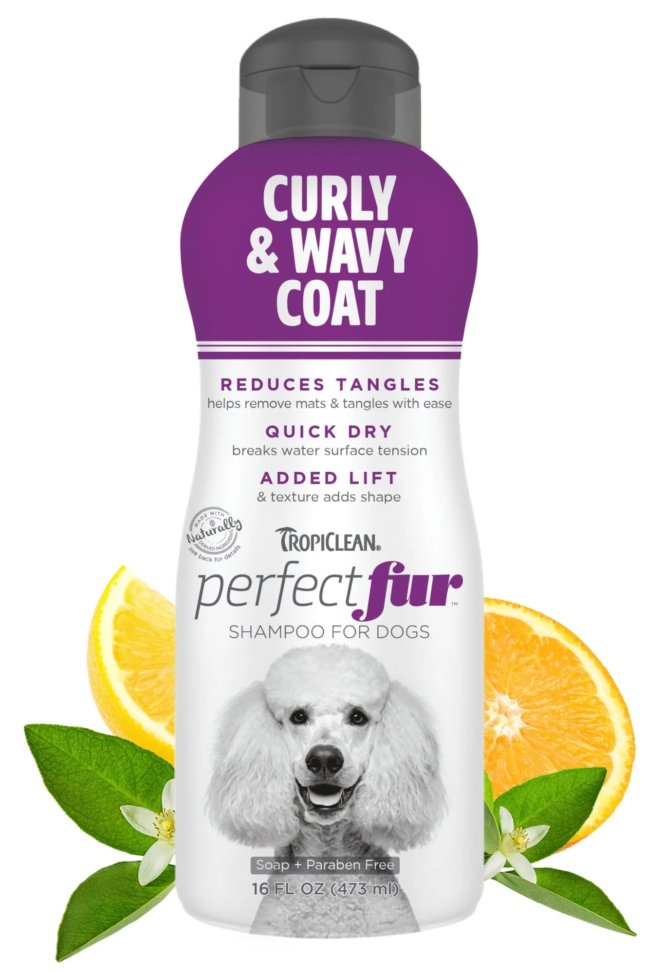 Quality TropiClean Fur Natural Detangling Dog Shampoo for Doodles Poodles – 16 oz Original