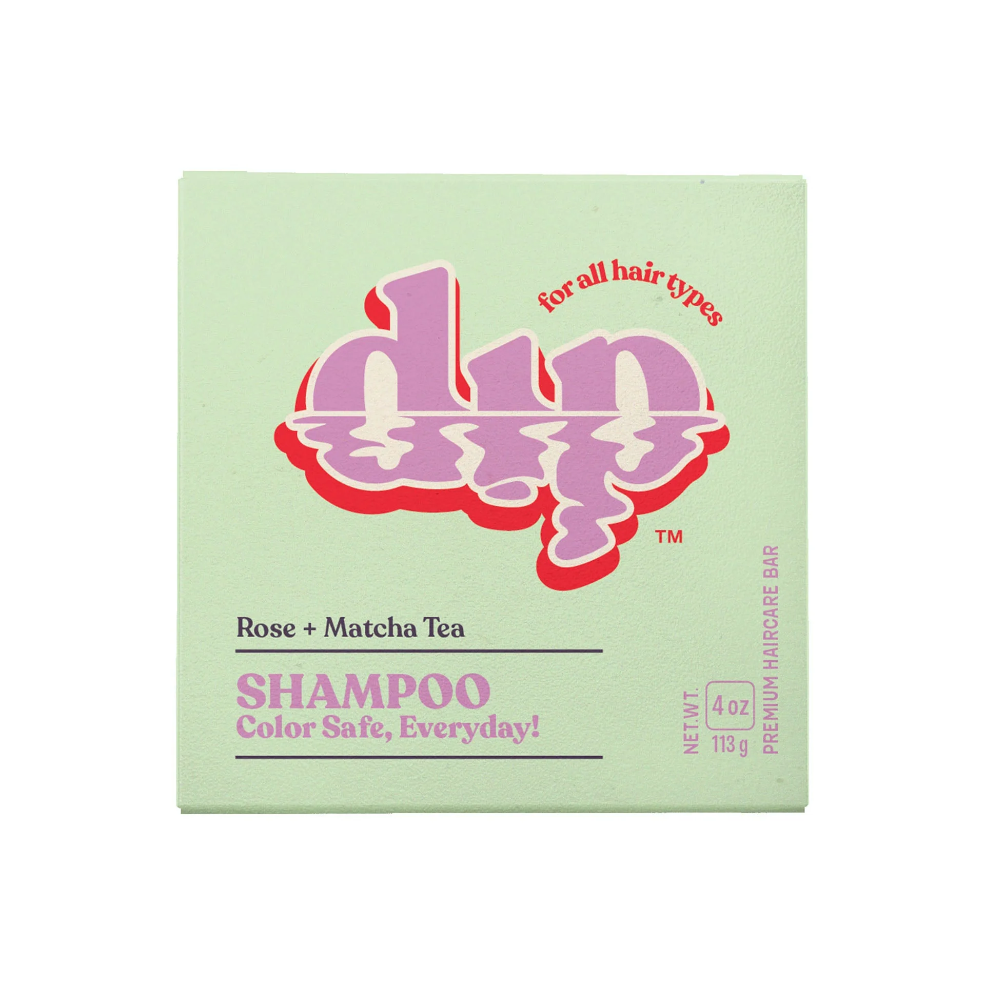 First-Class Dip Shampoo Bar Color Safe Everyday - Rose Matcha Tea Flexible