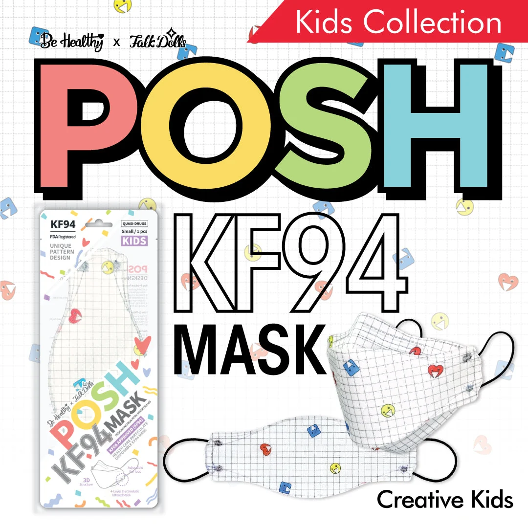 Eco-Friendly POSH KF94 Small Mask Creative Kids KA02 Premium
