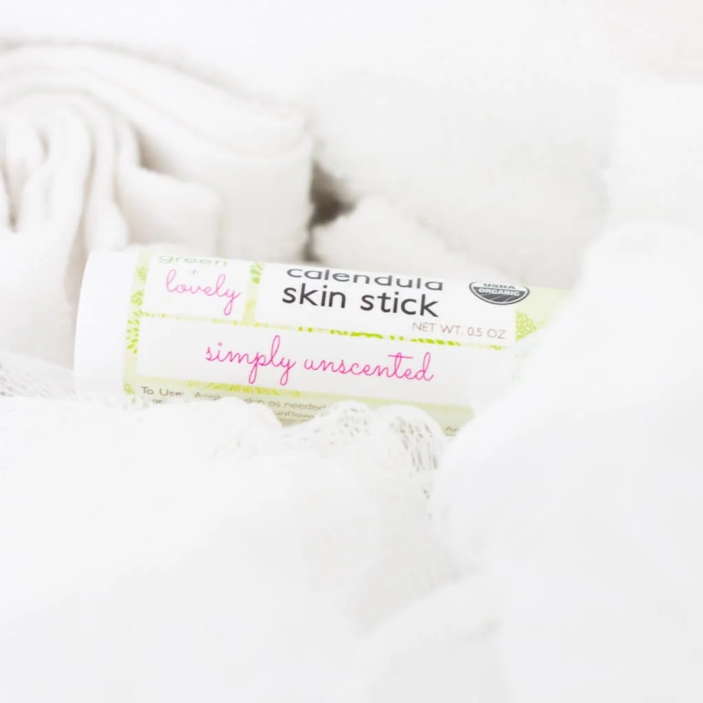 Genuine Simply Unscented Calendula Skin Stick - Organic Lotion Stick - Travel Size Casual