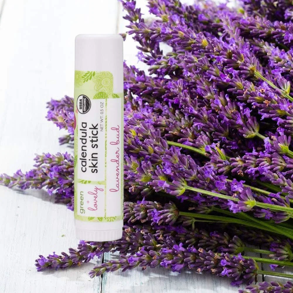 Reusable Lavender Bud Skin Stick - Organic Lotion Stick - Travel Size Detailed