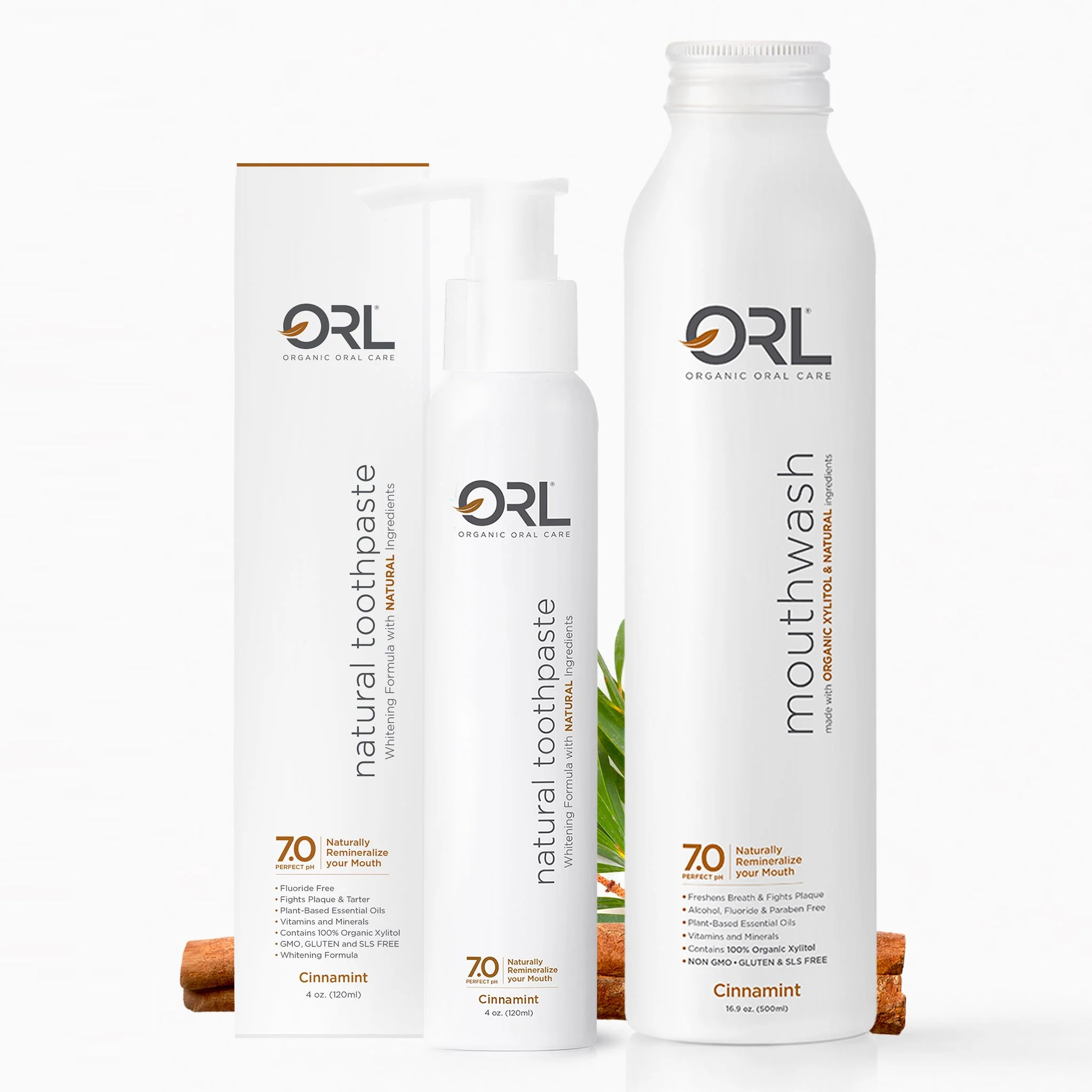 Easy-to-Use Cinnamint Bundle - Toothpaste Mouthwash Efficient