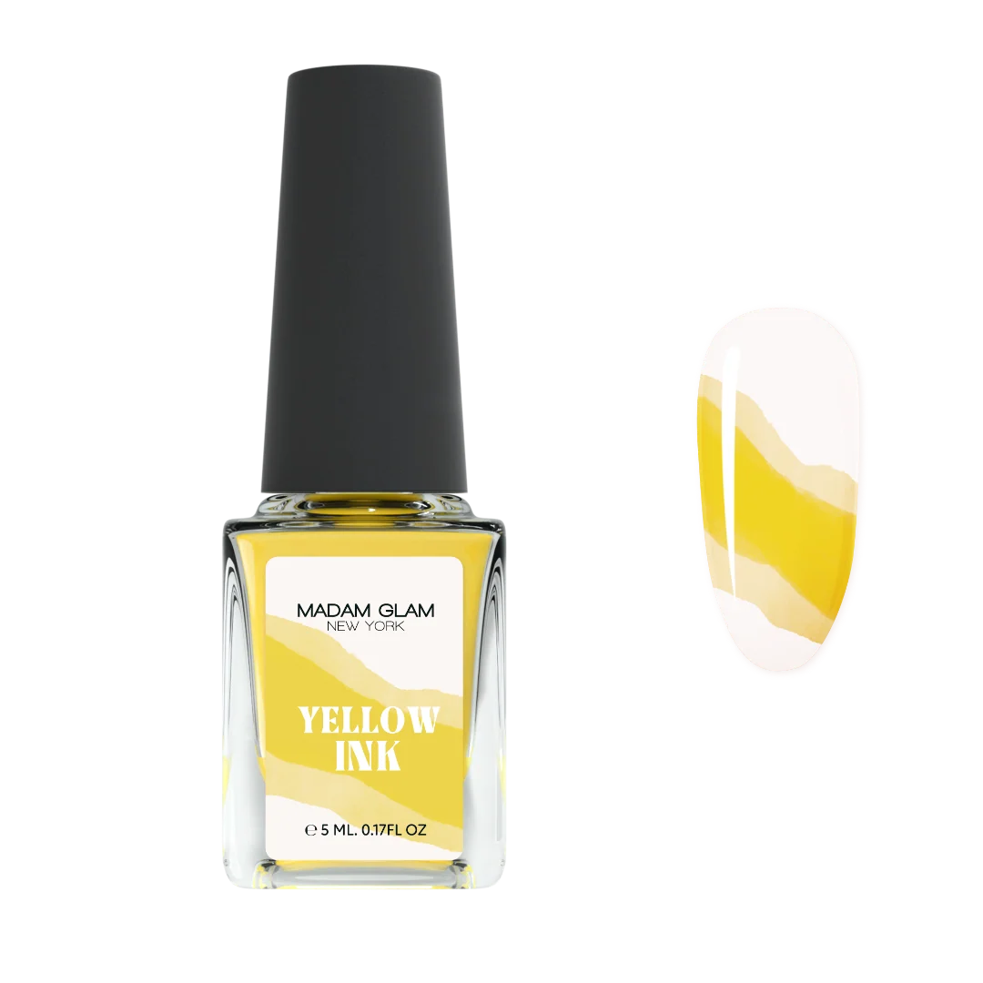 Original Design Yellow Nail Art Ink Solid