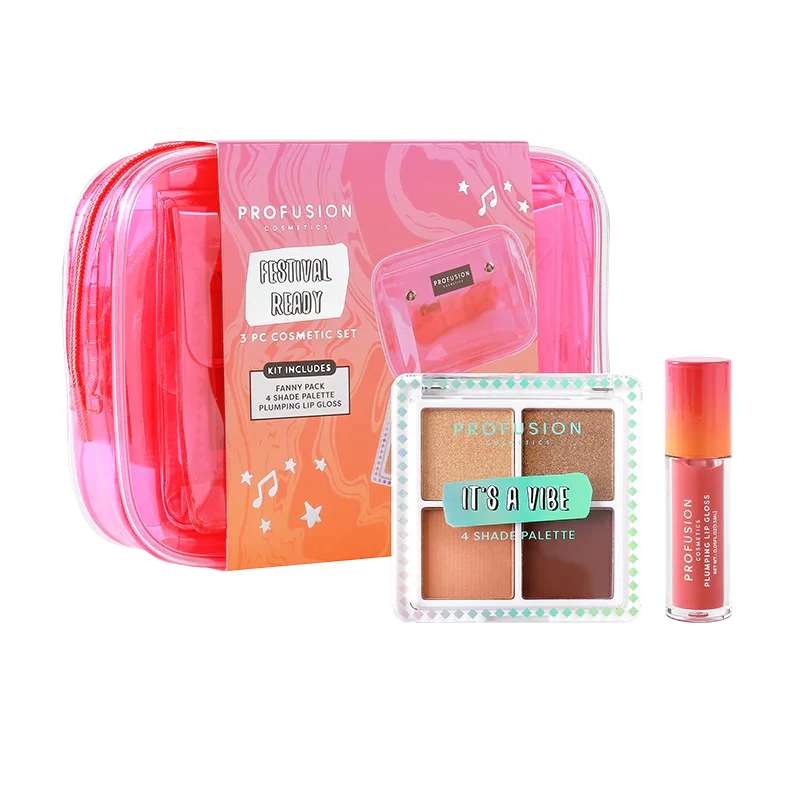 Exclusive It's a Vibe Festival Ready 3-pc Bag Cosmetic Set Elite
