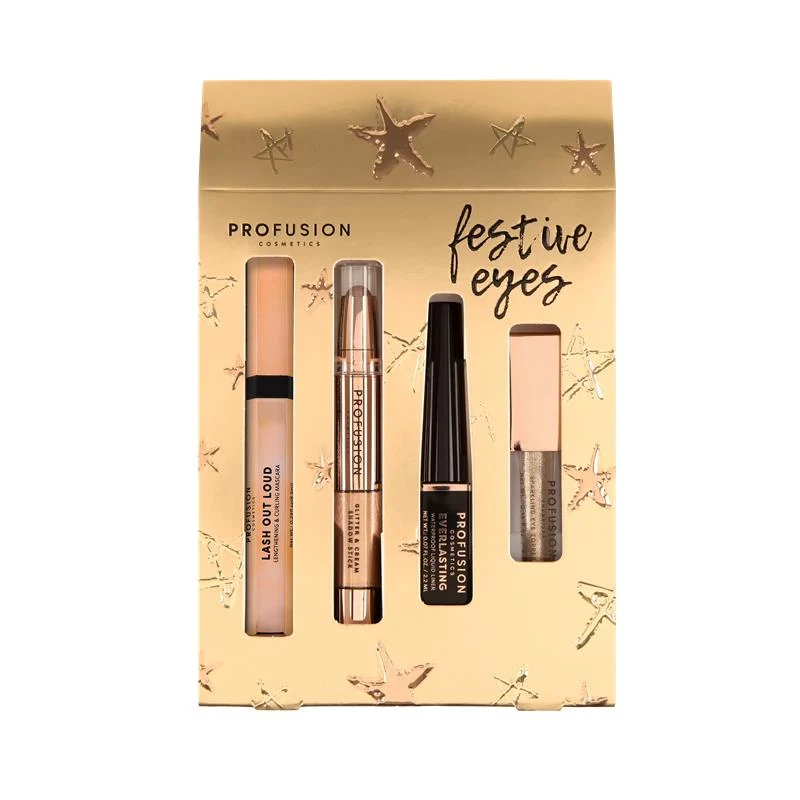 Expertly Made Crimson Festive Eyes – Complete 4-Piece Eye Set Authentic