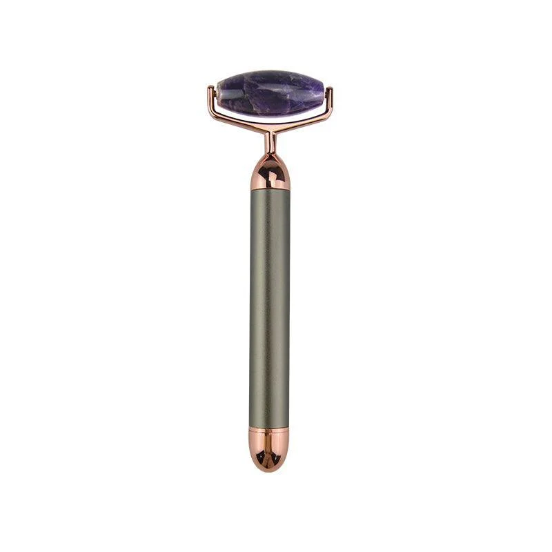 Sustainable ZAQ Roll-On Amethyst W-Sonic Vibrating Face Roller Safe