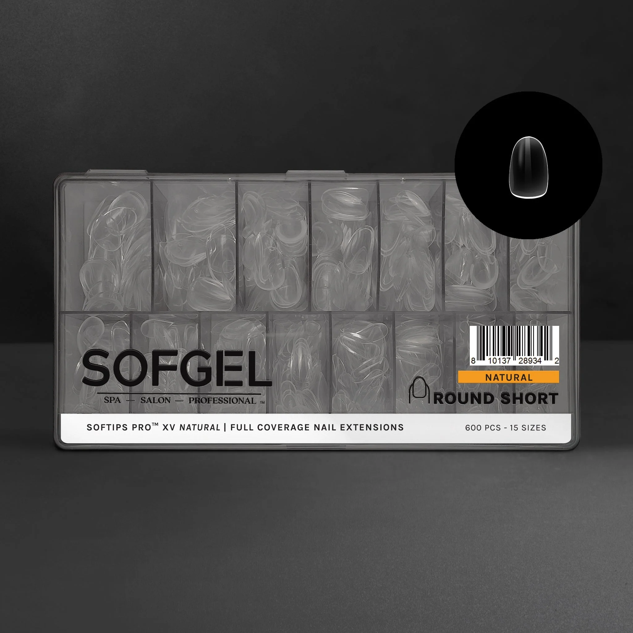 Expertly Made SOFTIPS PRO™ XV NATURAL - ROUND SHORT Genuine
