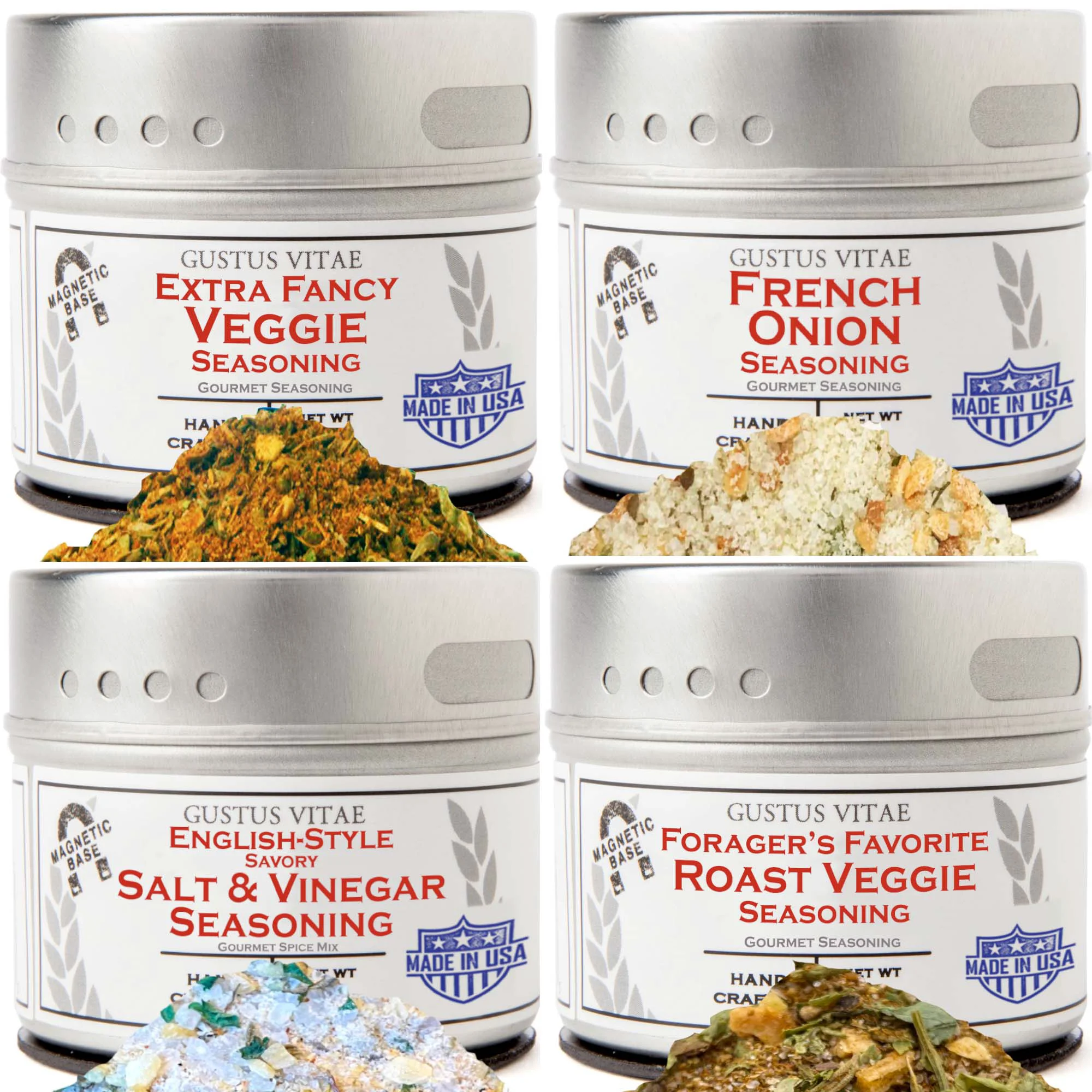 Stylish Air Fryer Veggies Seasoning Set - Artisanal Spice Blends Four Pack High-End