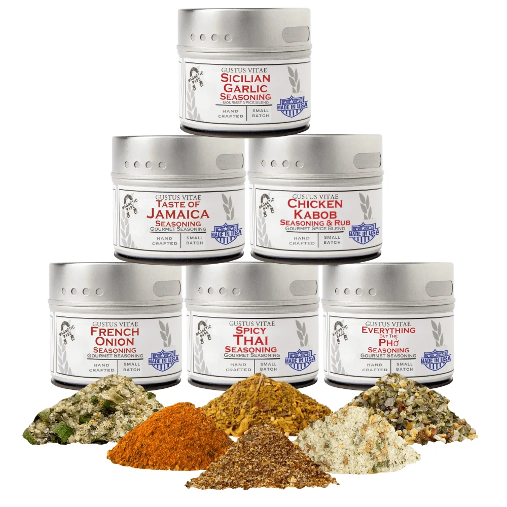Certified Global Chicken Air Fryer Seasoning Set - Artisanal Spice Blends Six Pack Official