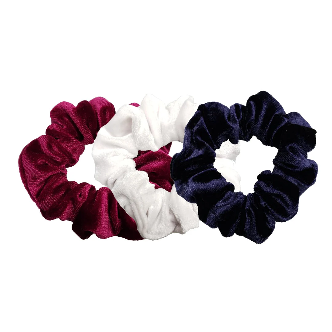 Crafted Luxe Velvet Scrunchie 3-Pack USA Patriot Pack Casual