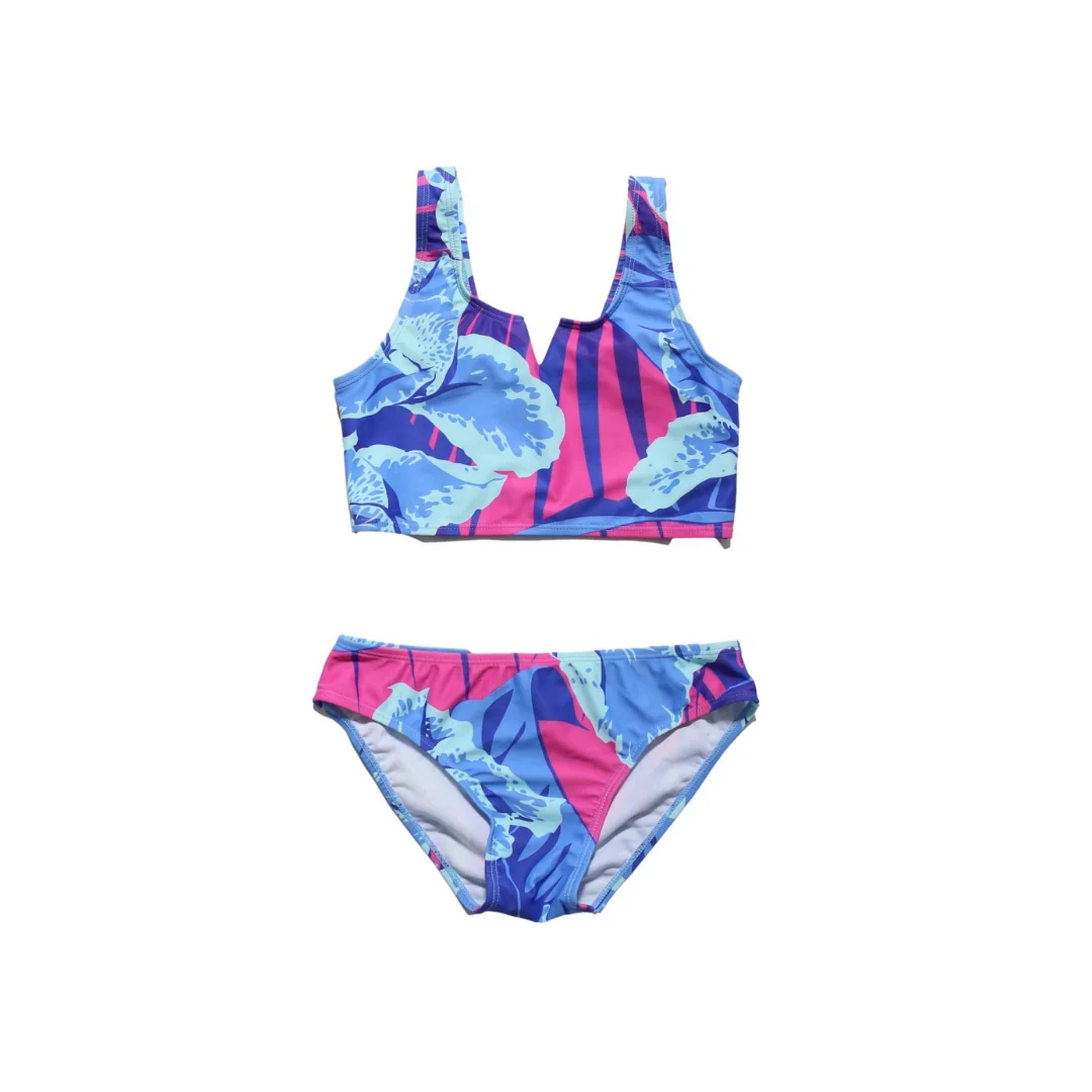 Contemporary Hibiscus Mustique Two Piece Swimsuit WOMENS Natural