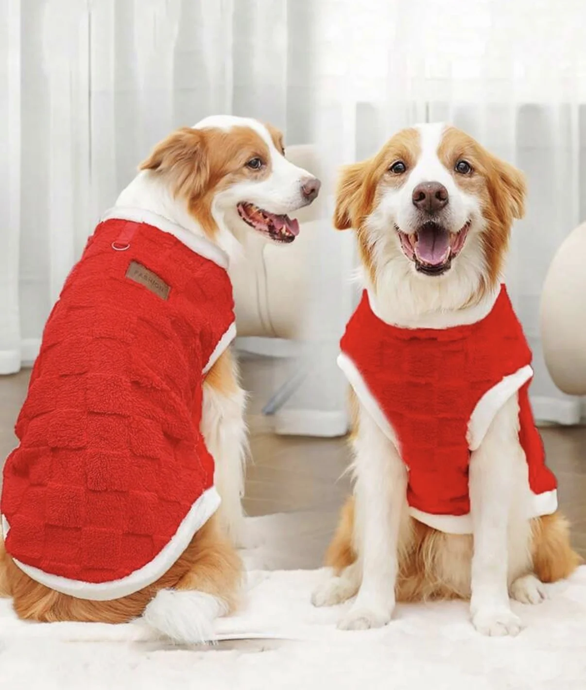 Functional 🐾 Premium Plush Fleece Dog Vest Natural