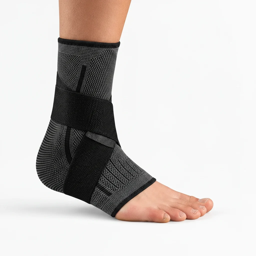 Premium Ankle Support Brace With Adjustable Wrap Breathable Knit Compression Sleeve For Sports Running Walking Fitness Daily Genuine