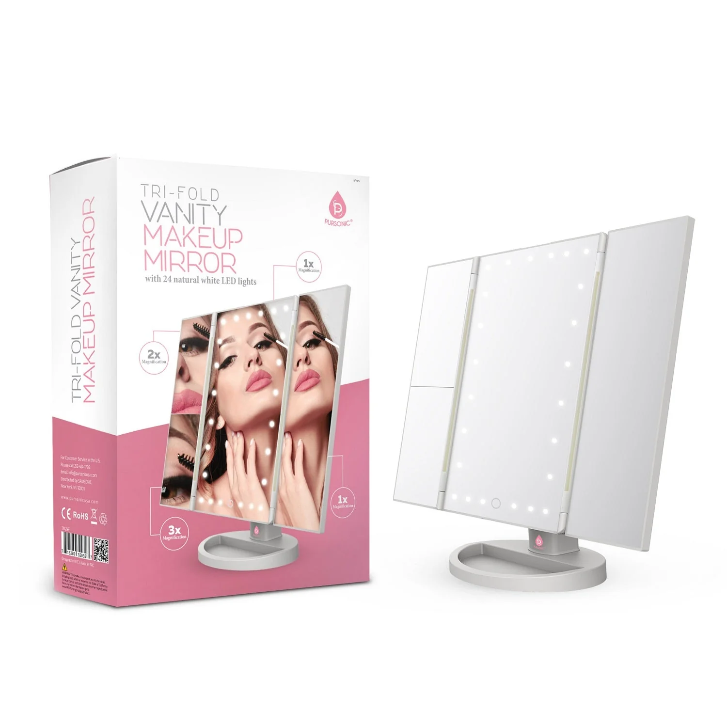 Versatile Tri-Fold Vanity Makeup Mirror Fashionable
