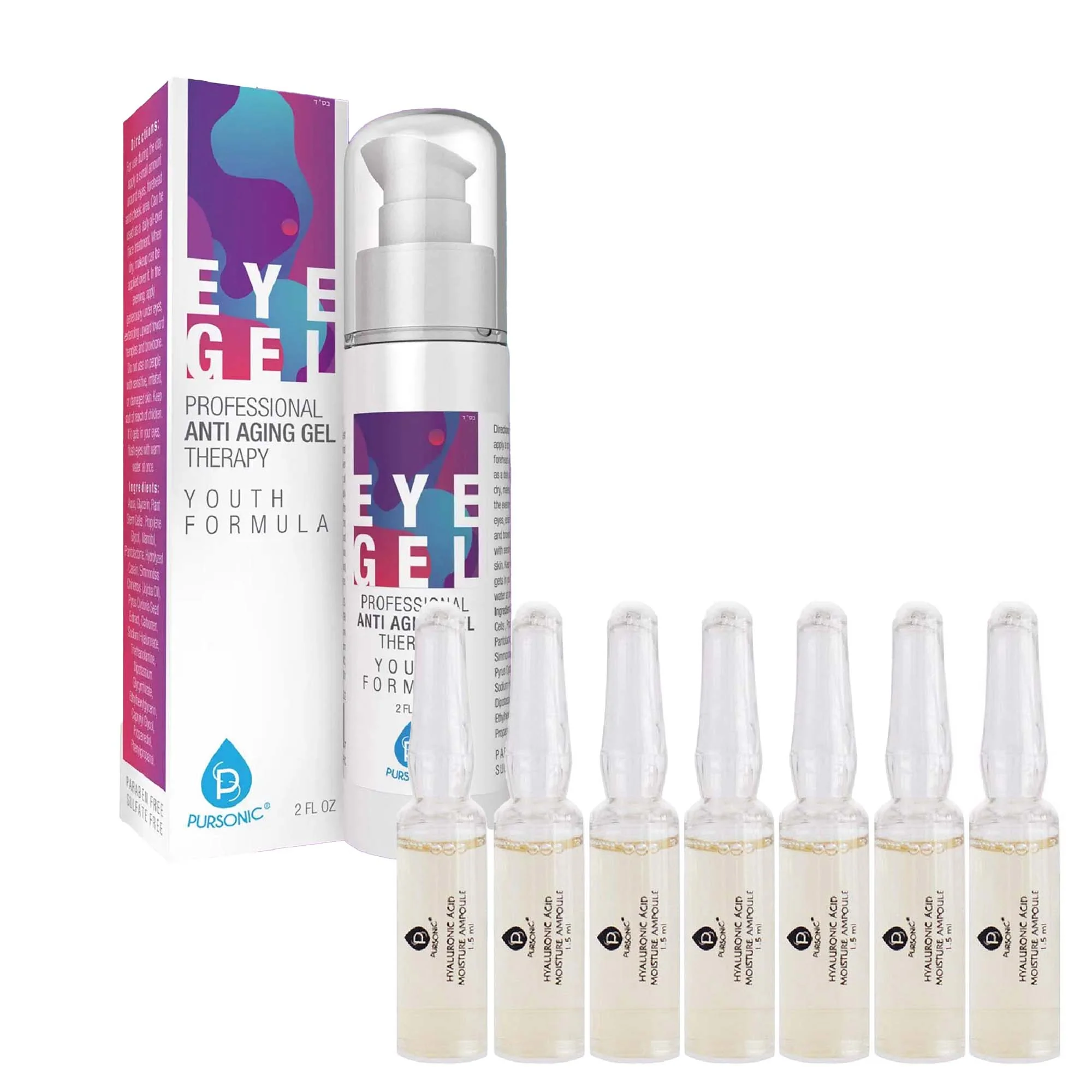 Unique Pursonic Skincare Ampoule Eye Gel Set Carefully Designed