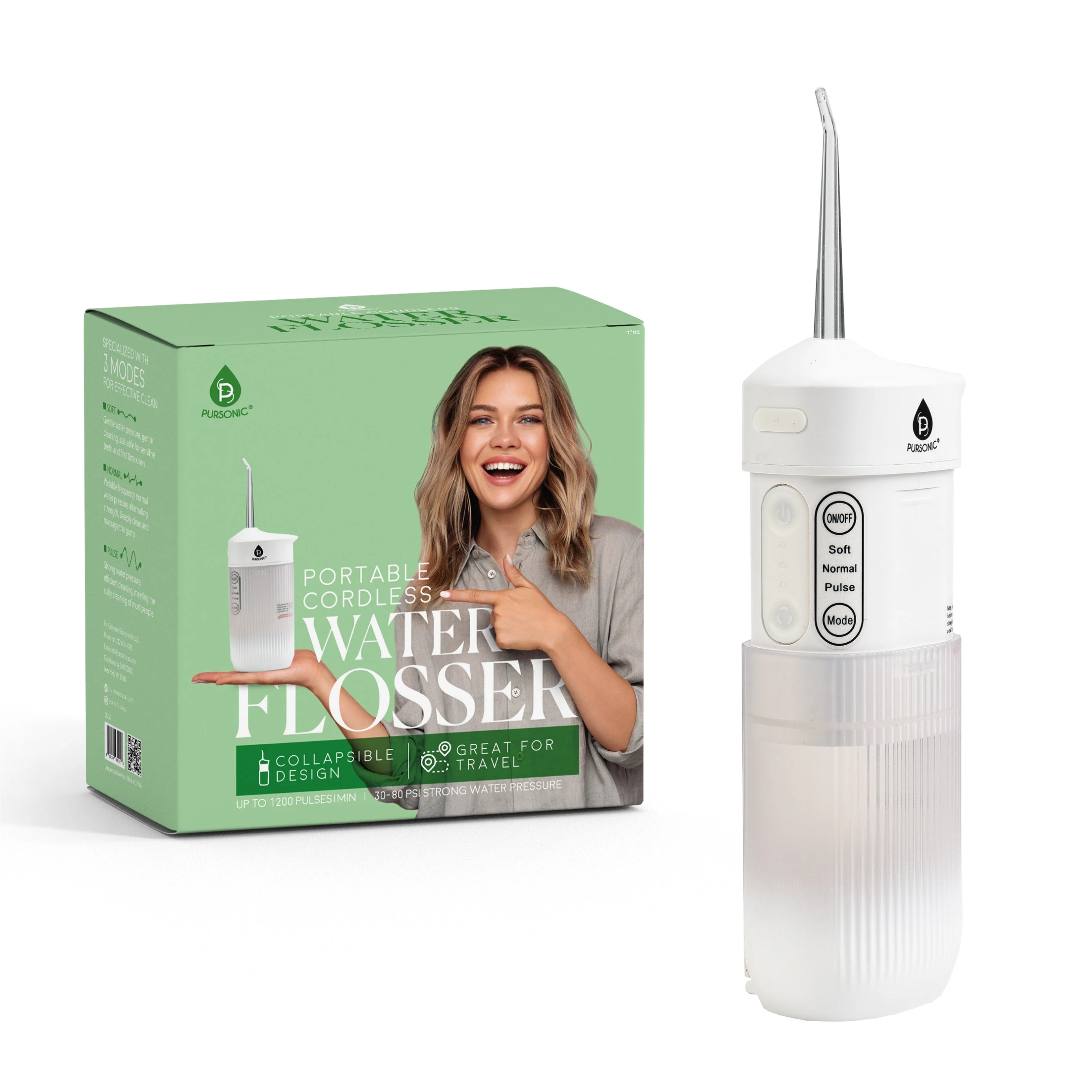 Easy-to-Use Portable USB Rechargeable Collapsible Water Flosser Luxury