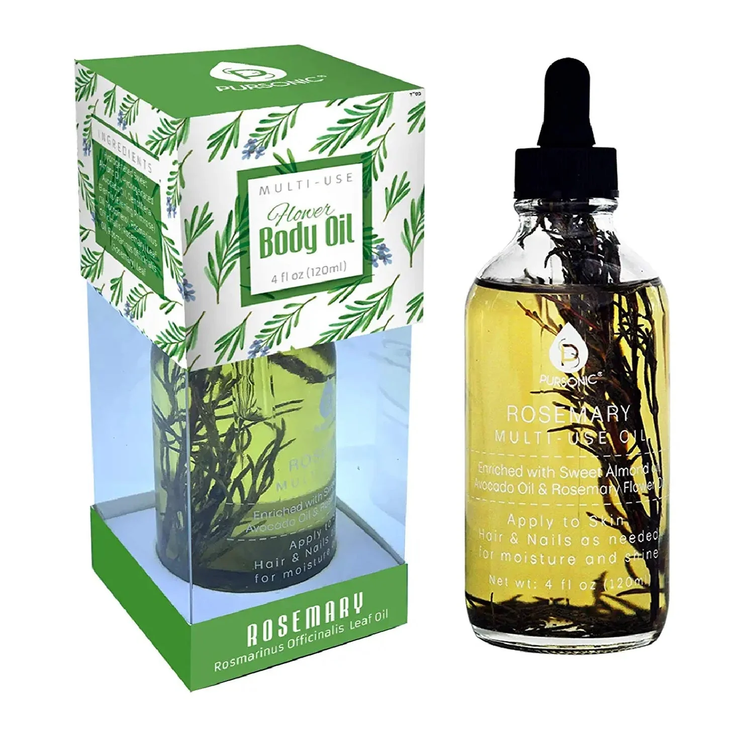 Carefully Designed Rosemary Flower Multi Use Body Oils 4 Oz Reusable