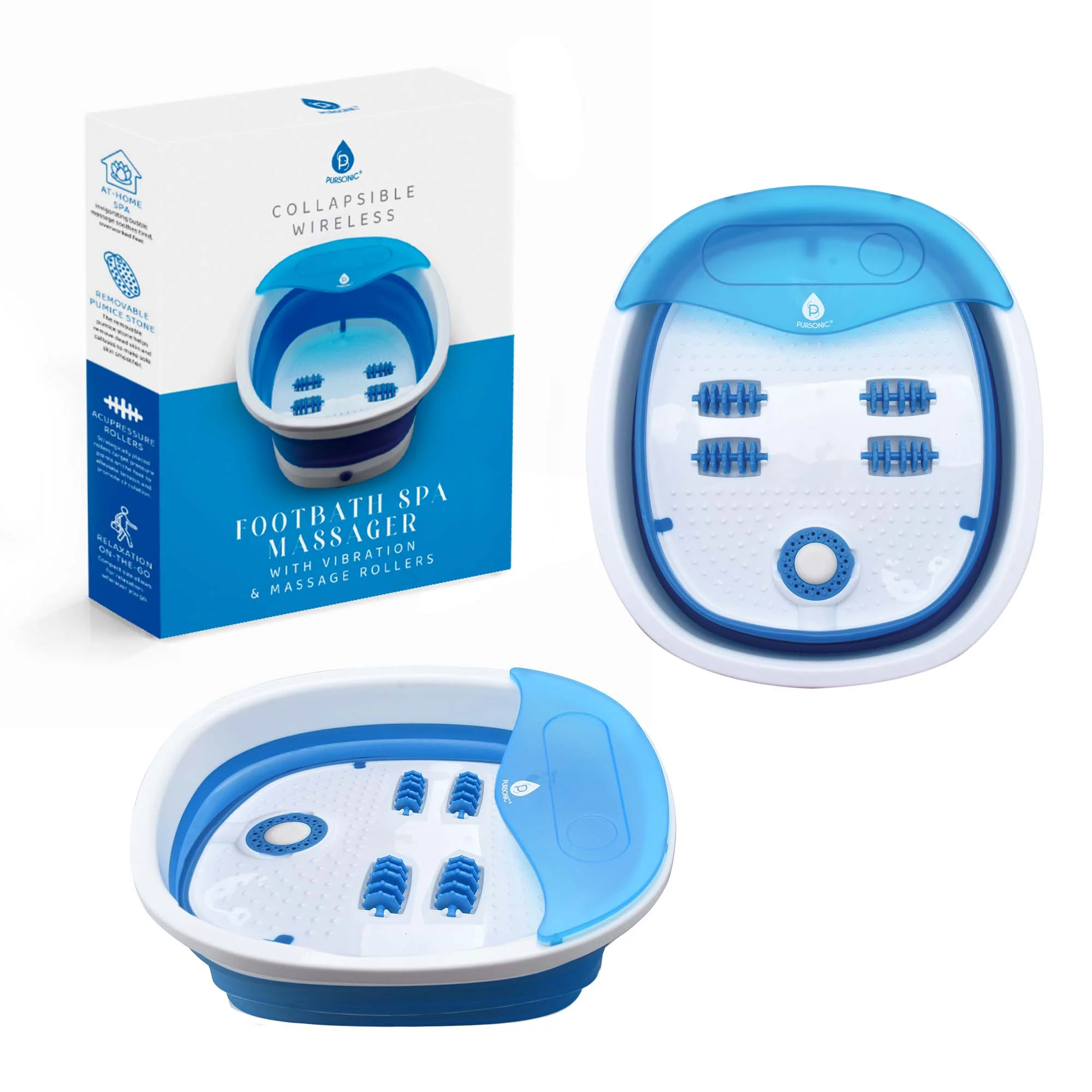 Reliable Collapsible Wireless Footbath Spa Massager Dependable