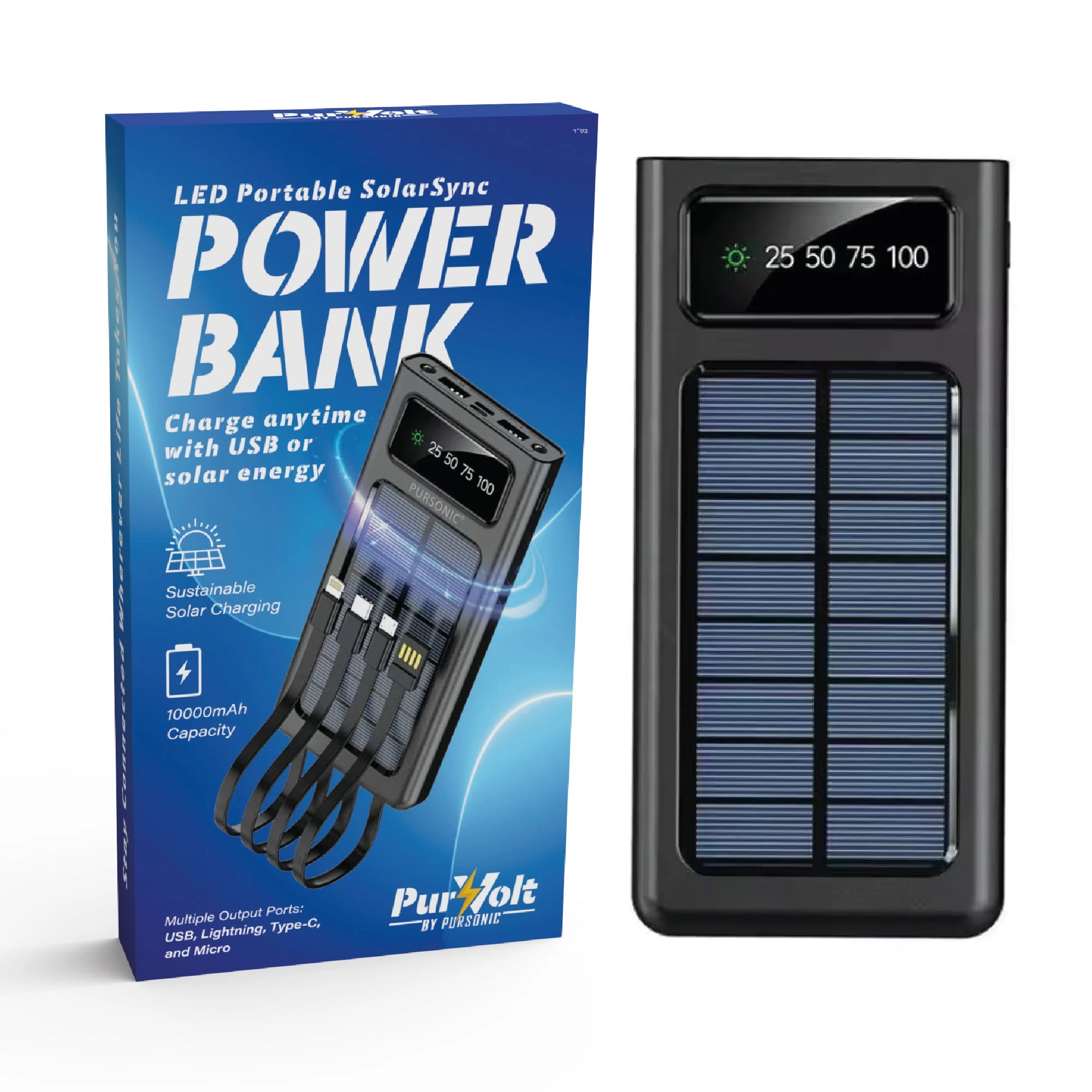 Enhanced LED Portable Solarsync Power Bank – PoLED Portable Solarsync Power Bank – Power Anytime Anywherewer Anytime Anywhere Sustainable