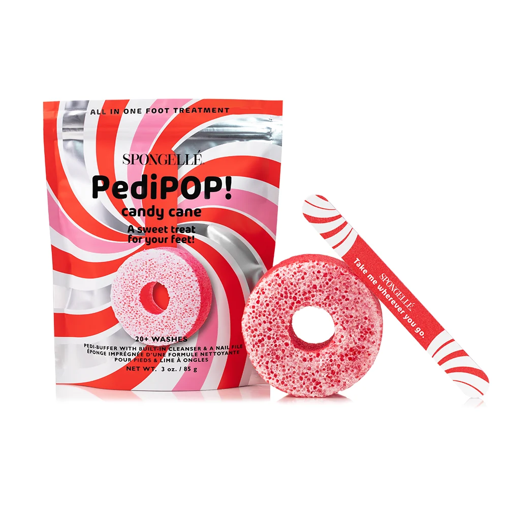 Excellent Candy Cane Holiday PediPOP Pedi Buffer Nail File Responsible