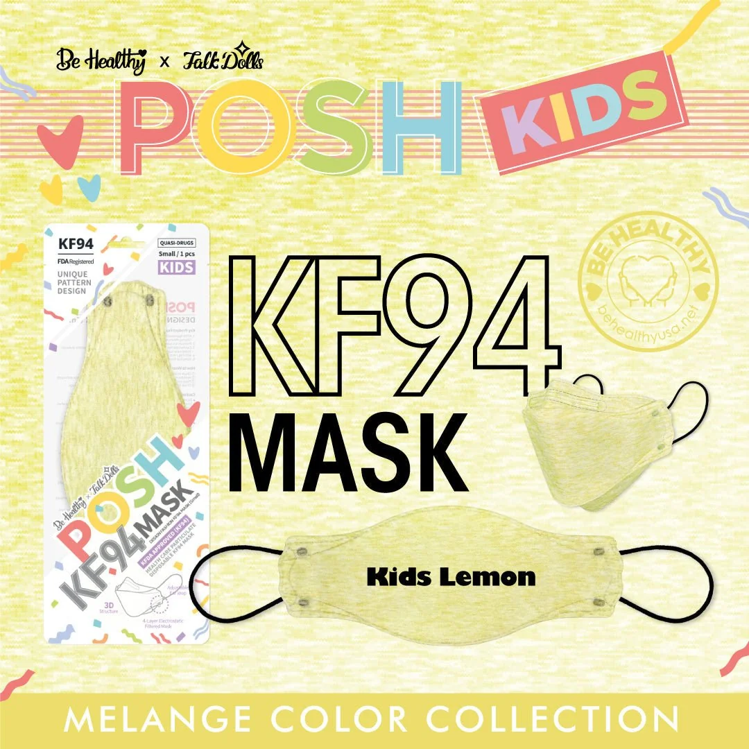 Fast POSH KIDS KF94 Small Mask Melange Lemon KA_M05 Contemporary
